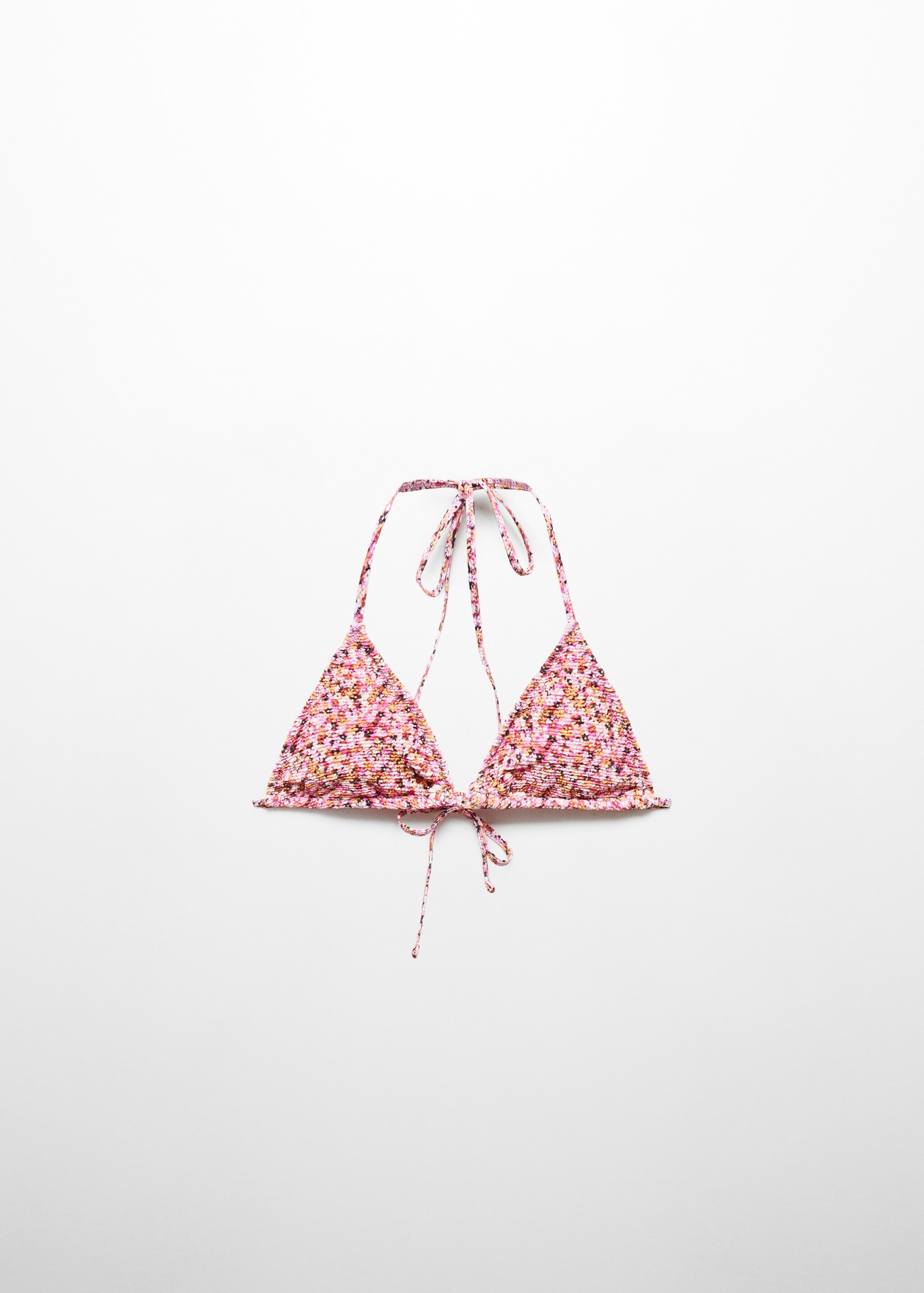 Top bikini triángulo floral - Artículo sin modelo
