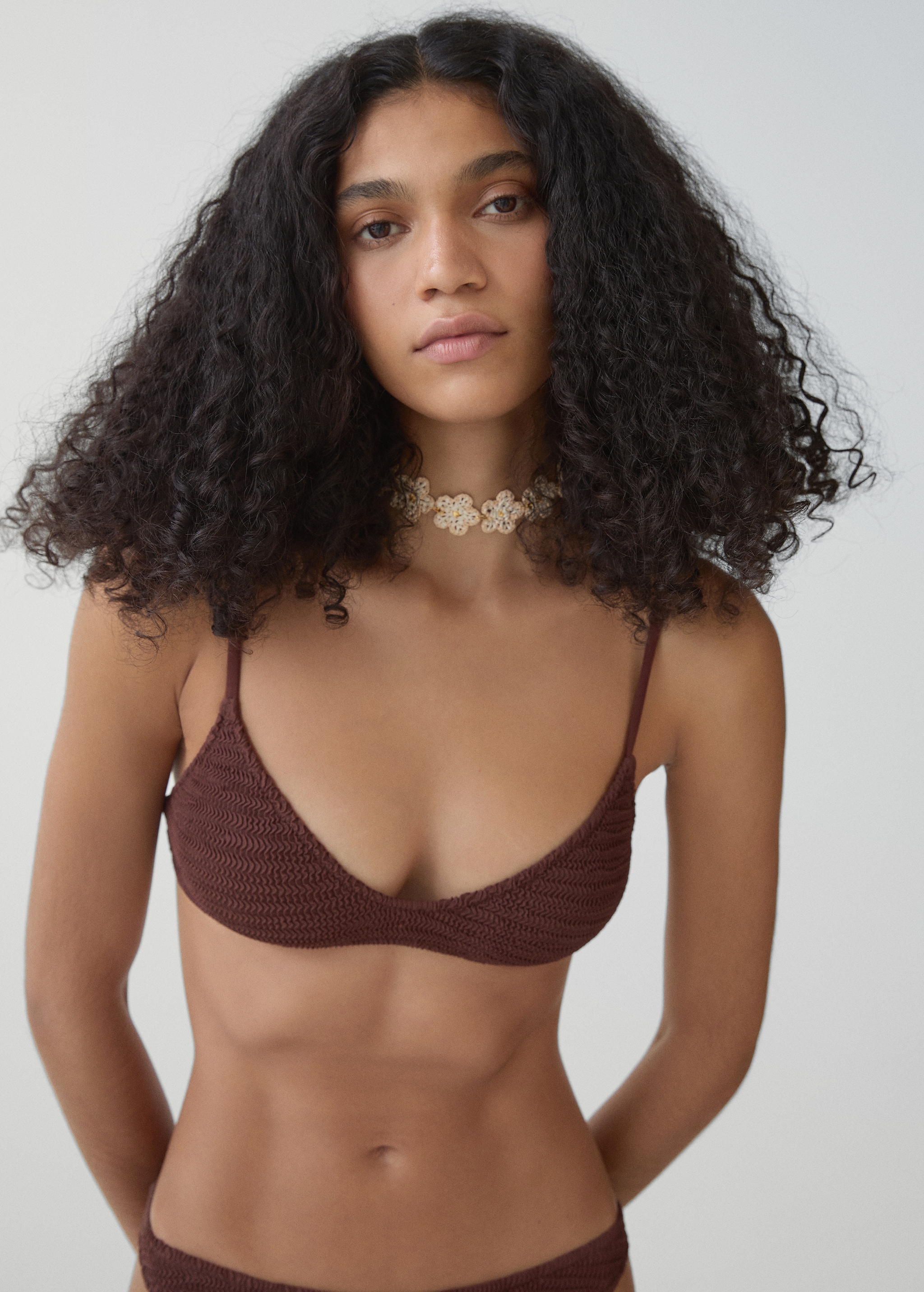 Textured bikini top - Details of the article 1