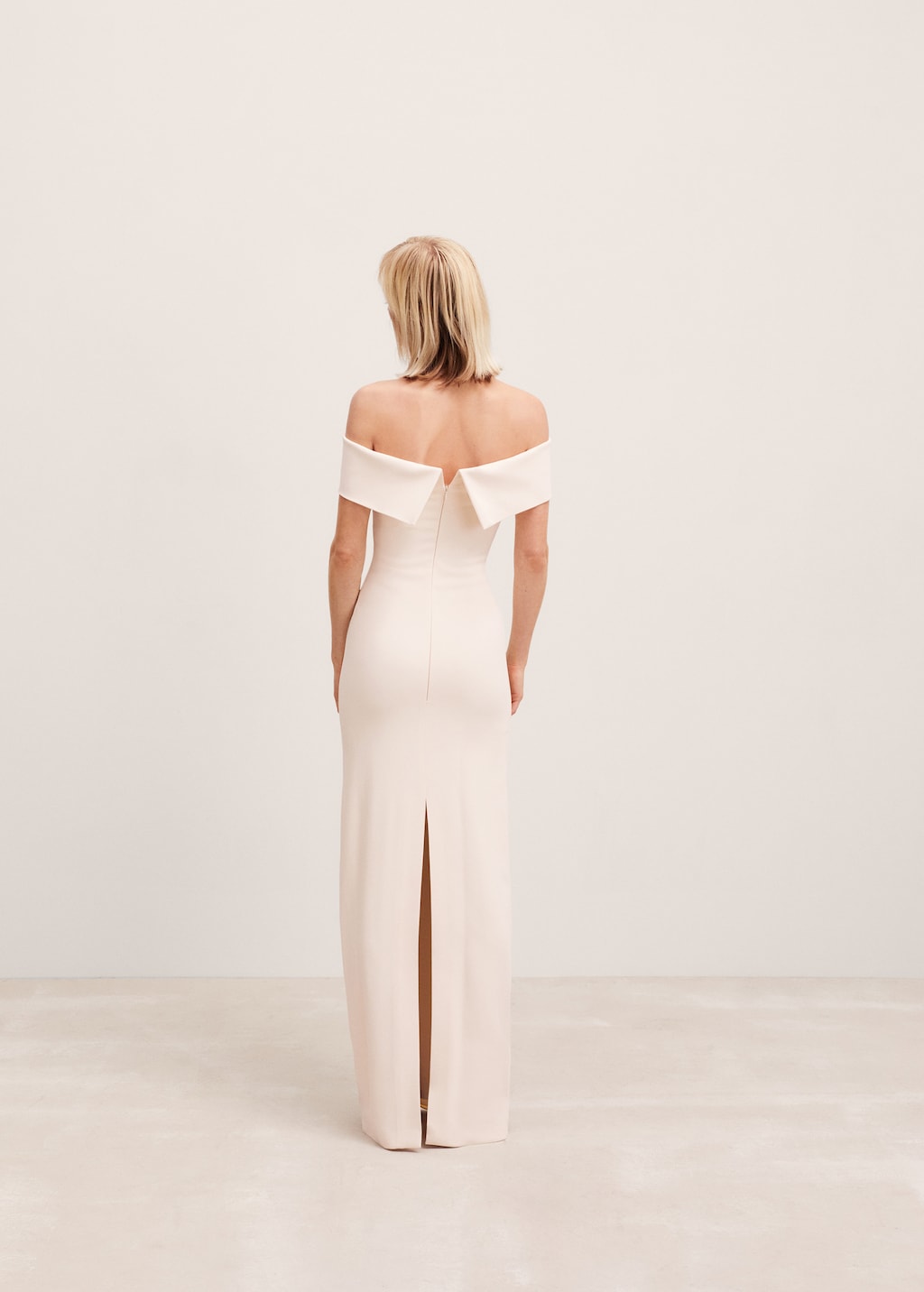 Off the shoulder dress with slit detail Women MANGO Pakistan