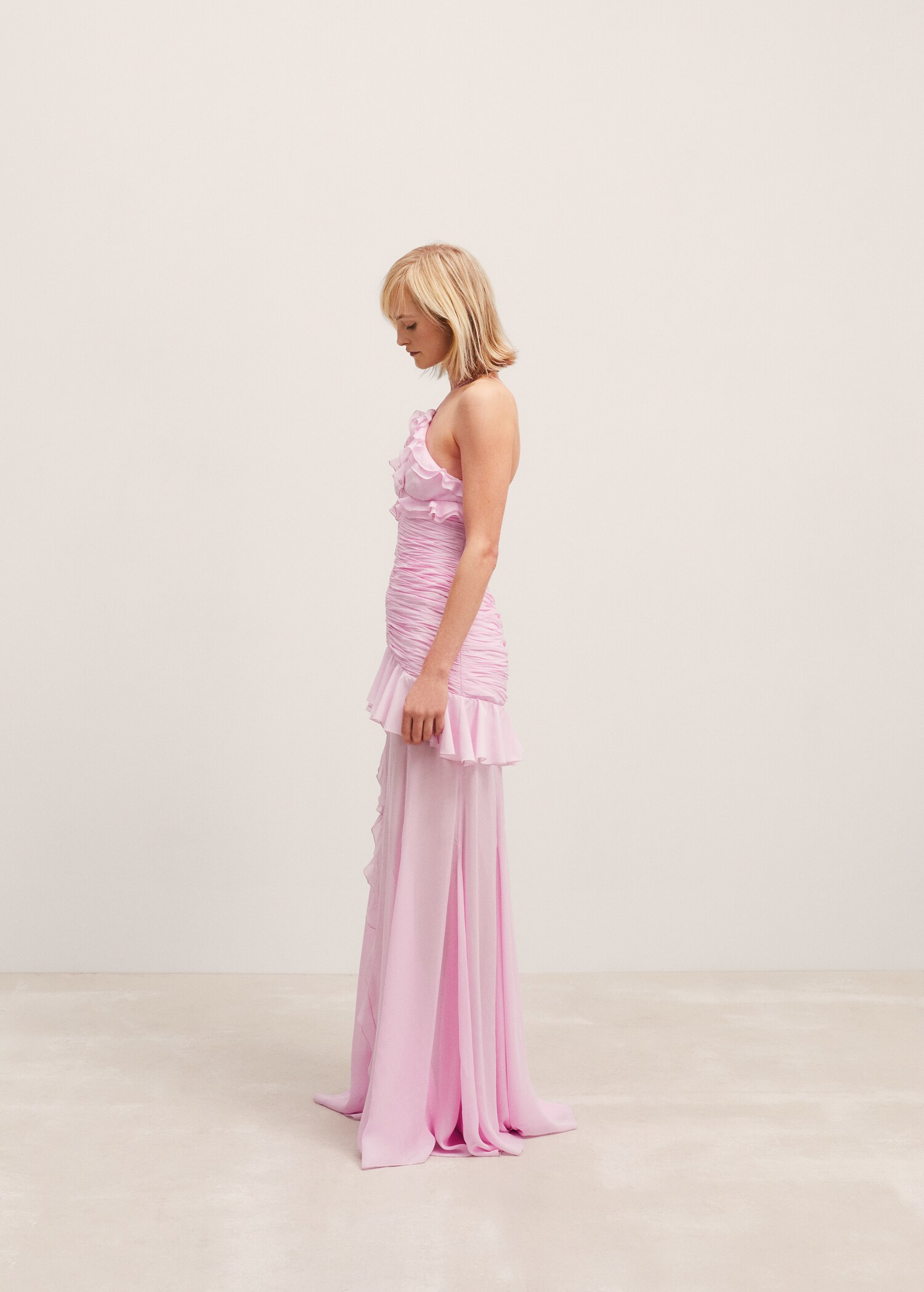 Vestido drapeado escote halter - Detalle del artículo 2
