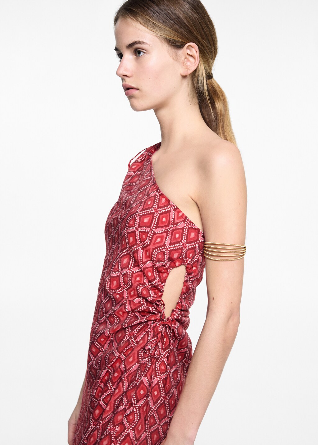 Robe asymetrique imprimee