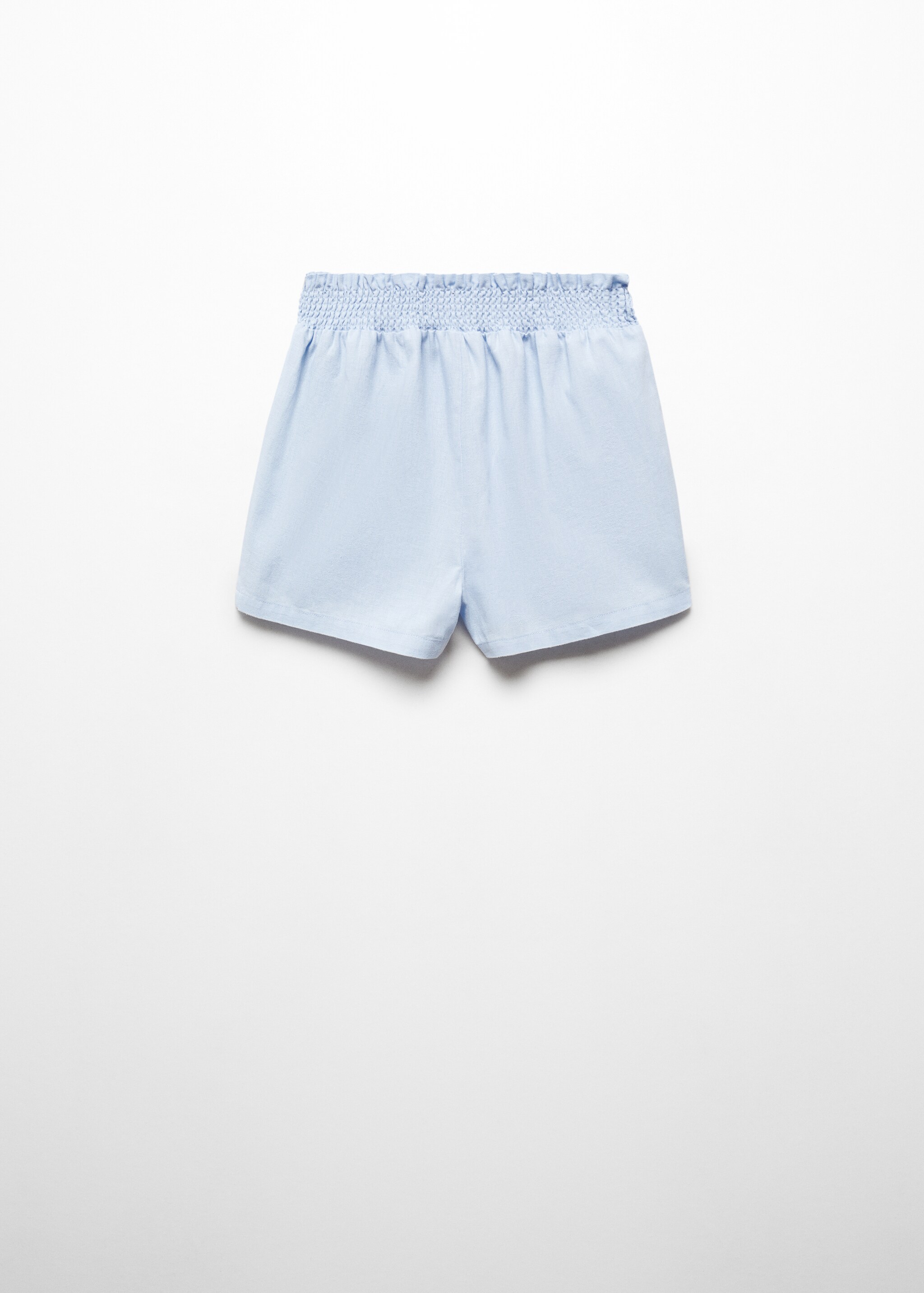 Linen shorts with drawstring waist - Reverse of the article