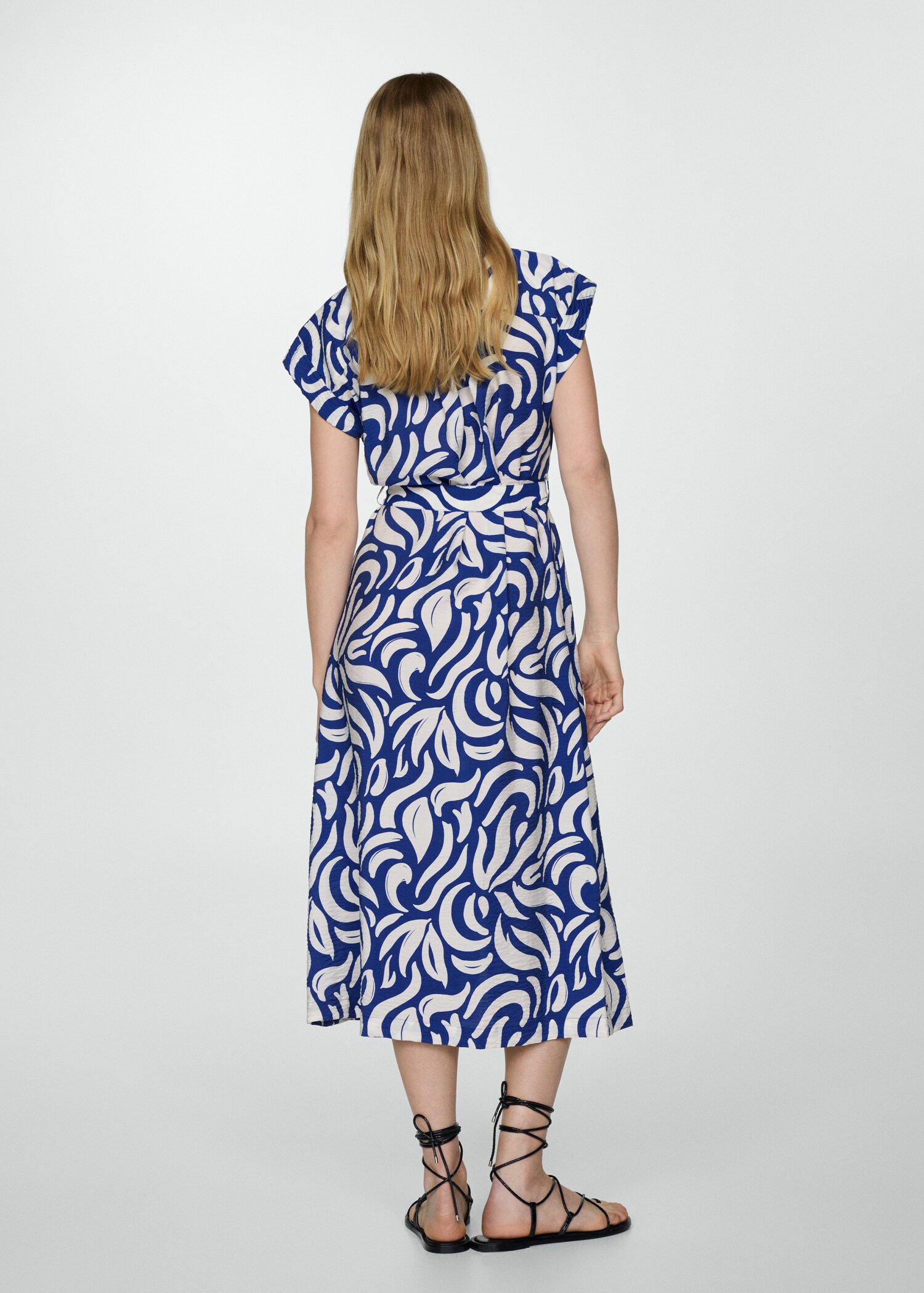 Robe chemise texturée nœud - Verso de l’article