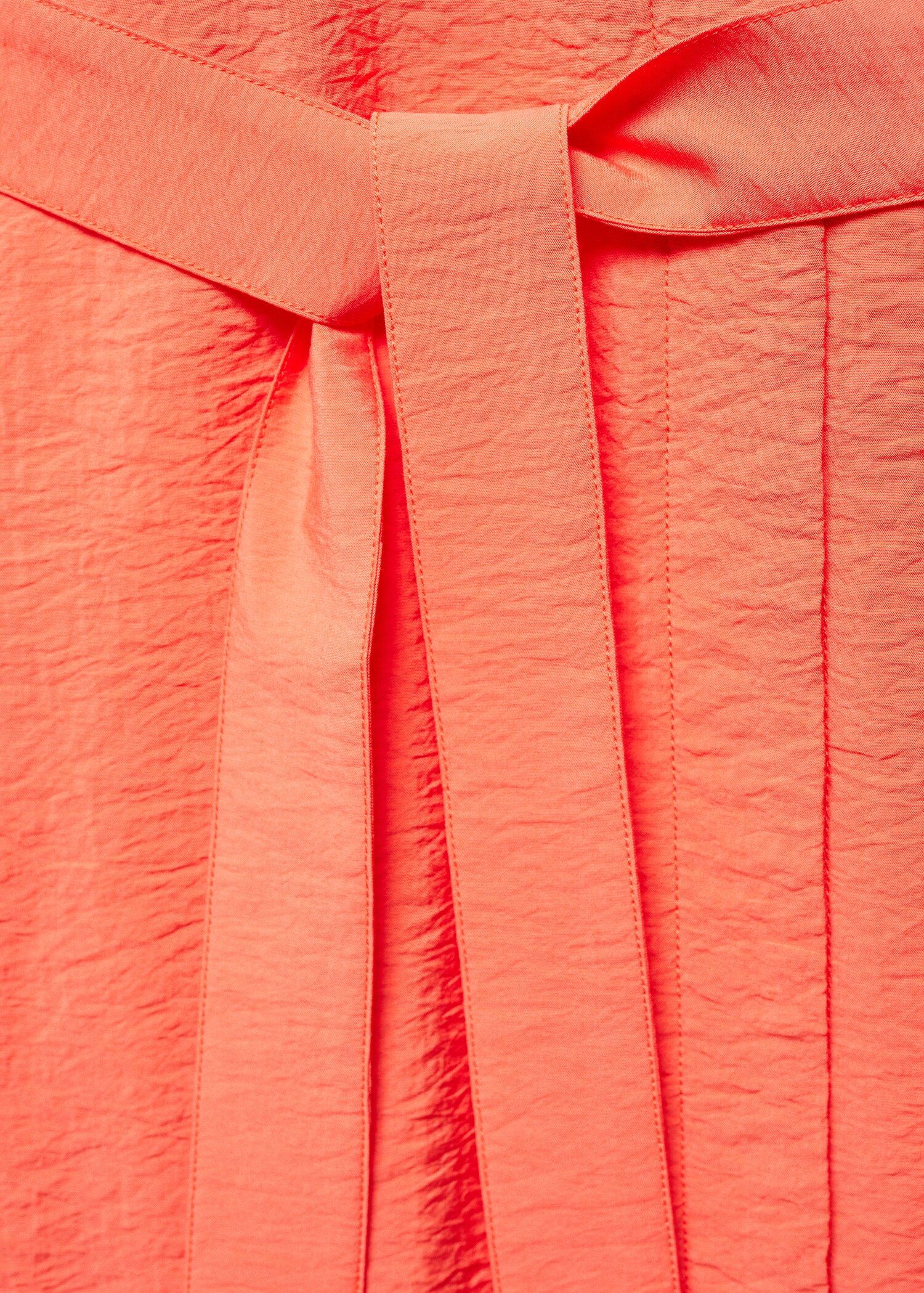 Textured shirt dress with bow - Details of the article 8