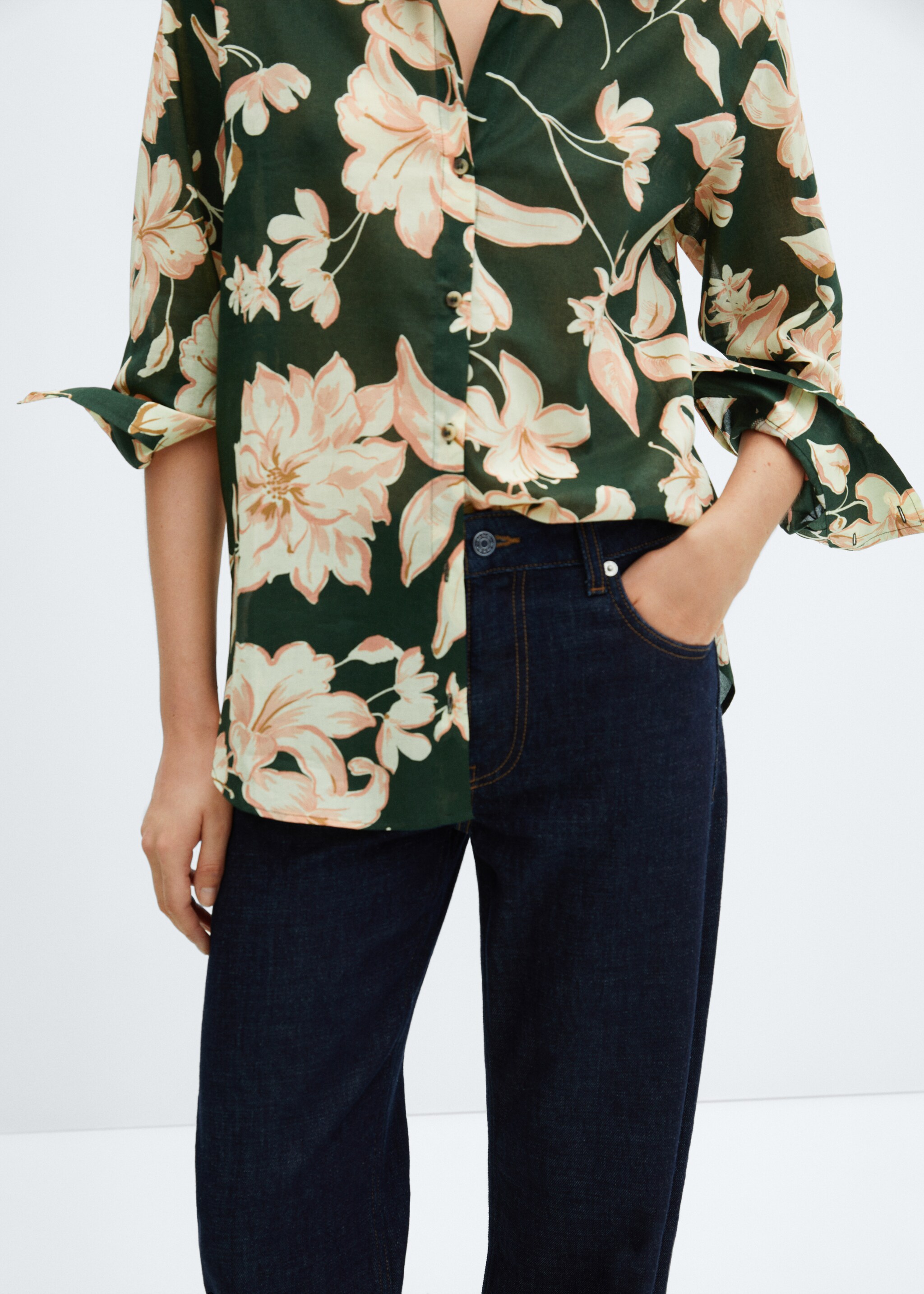 Cotton flower shirt - Details of the article 6