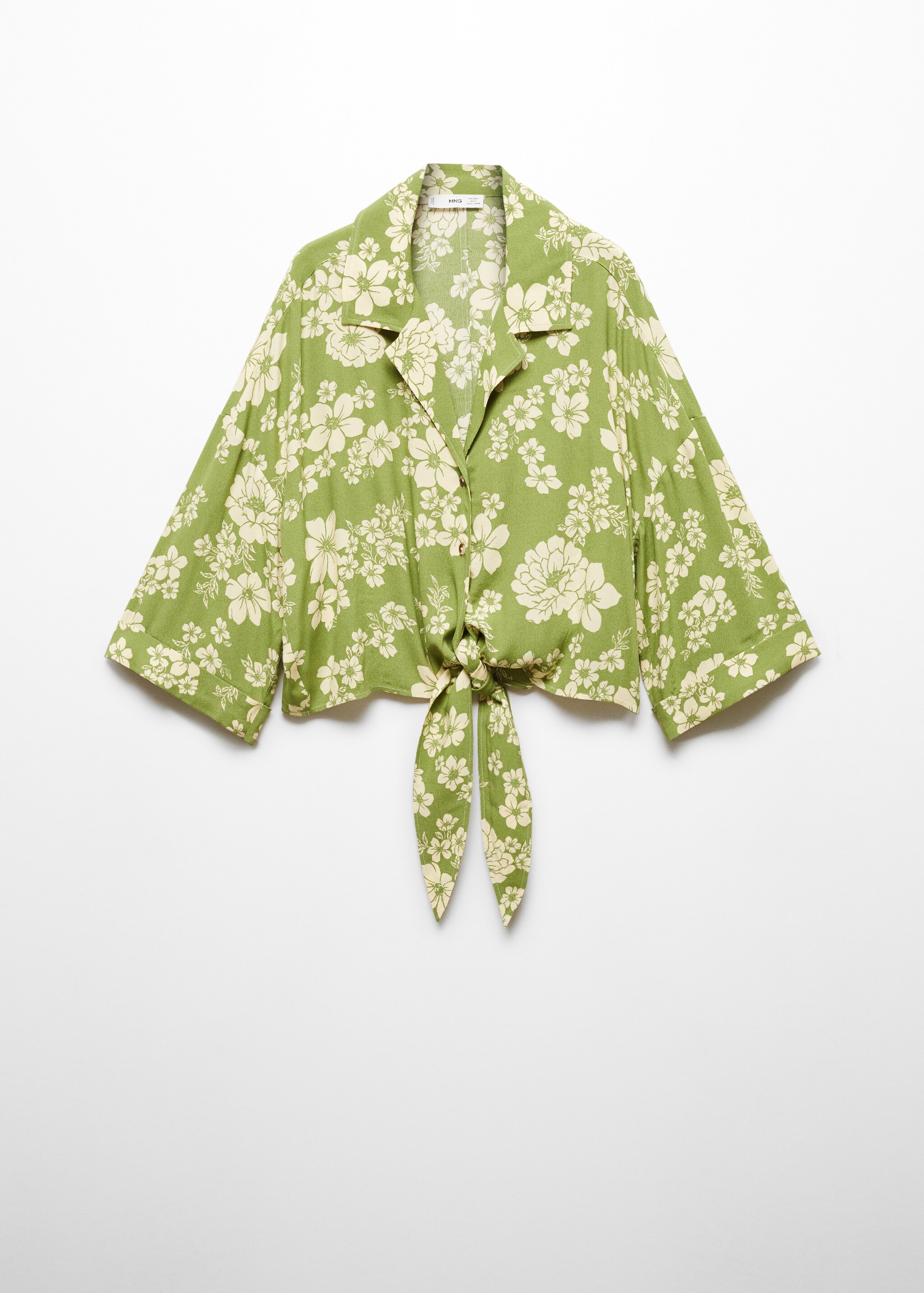 Floral-print shirt with knot detail - Article without model