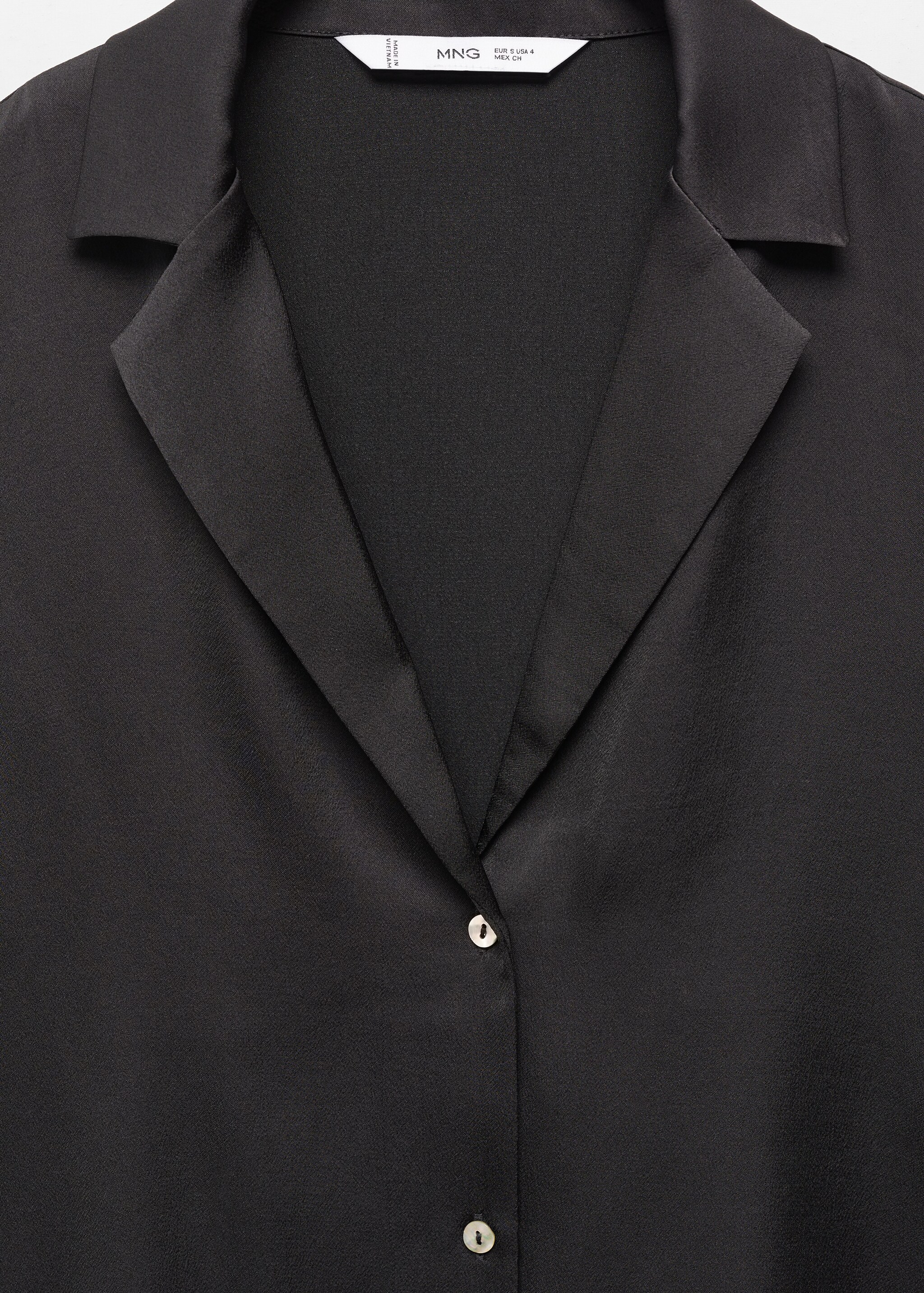 Short-sleeved satin shirt - Details of the article 8
