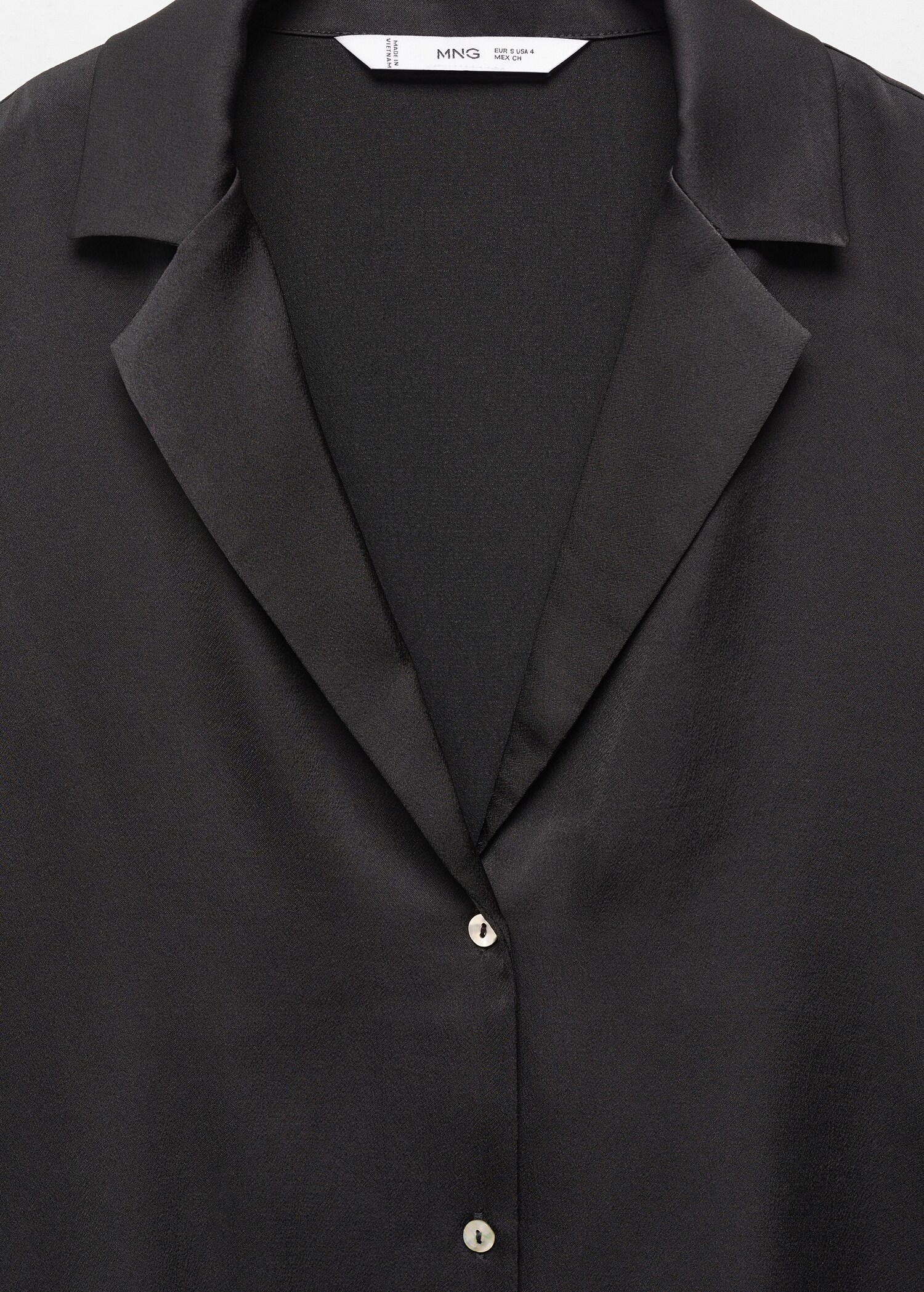 Camisa satinada manga corta - Detalle del artículo 8