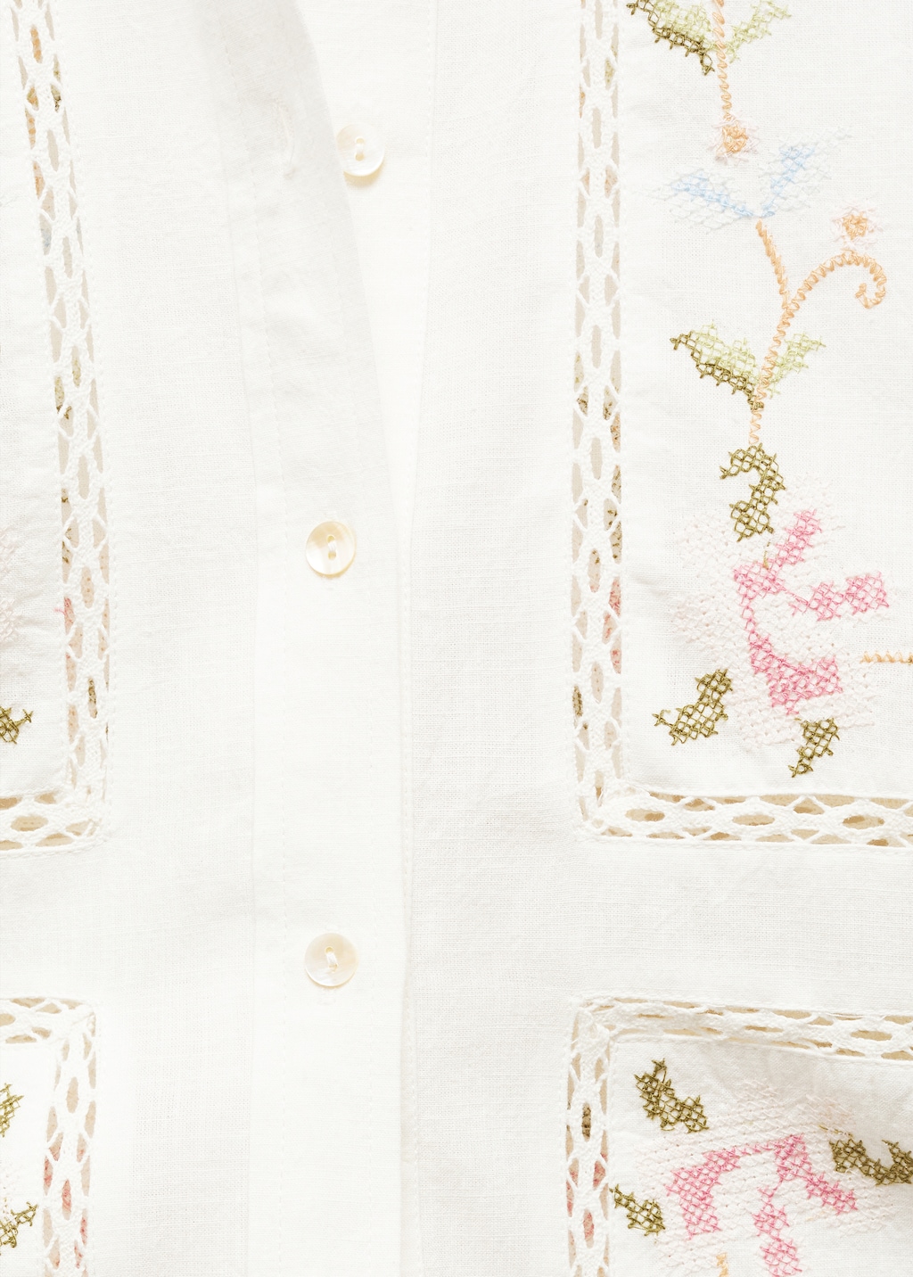 トップス UND SCALLOPE EMBROIDERY OVERSIZE SHIRT UND SCALLOPE EMBROIDERY OVERSIZE SHIRT