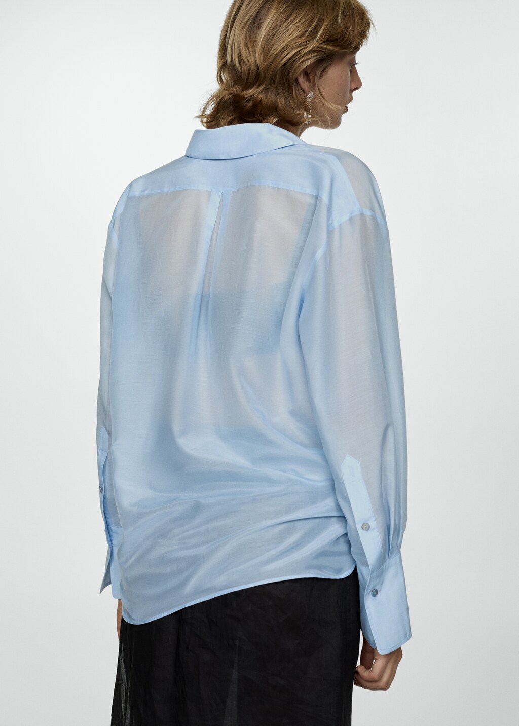 Oversized silk cotton shirt - image 3