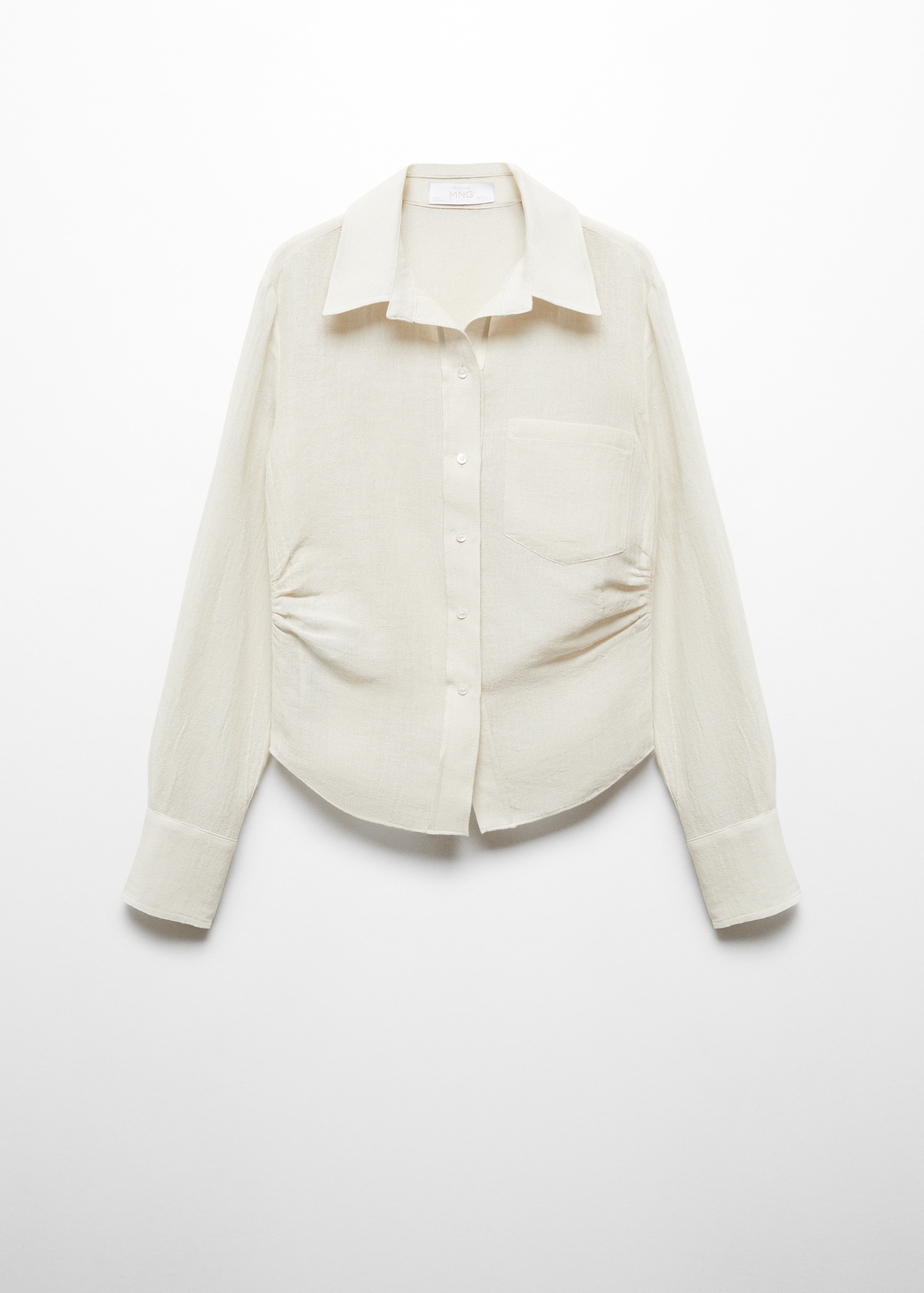 Linen shirt with draped detail - Article without model