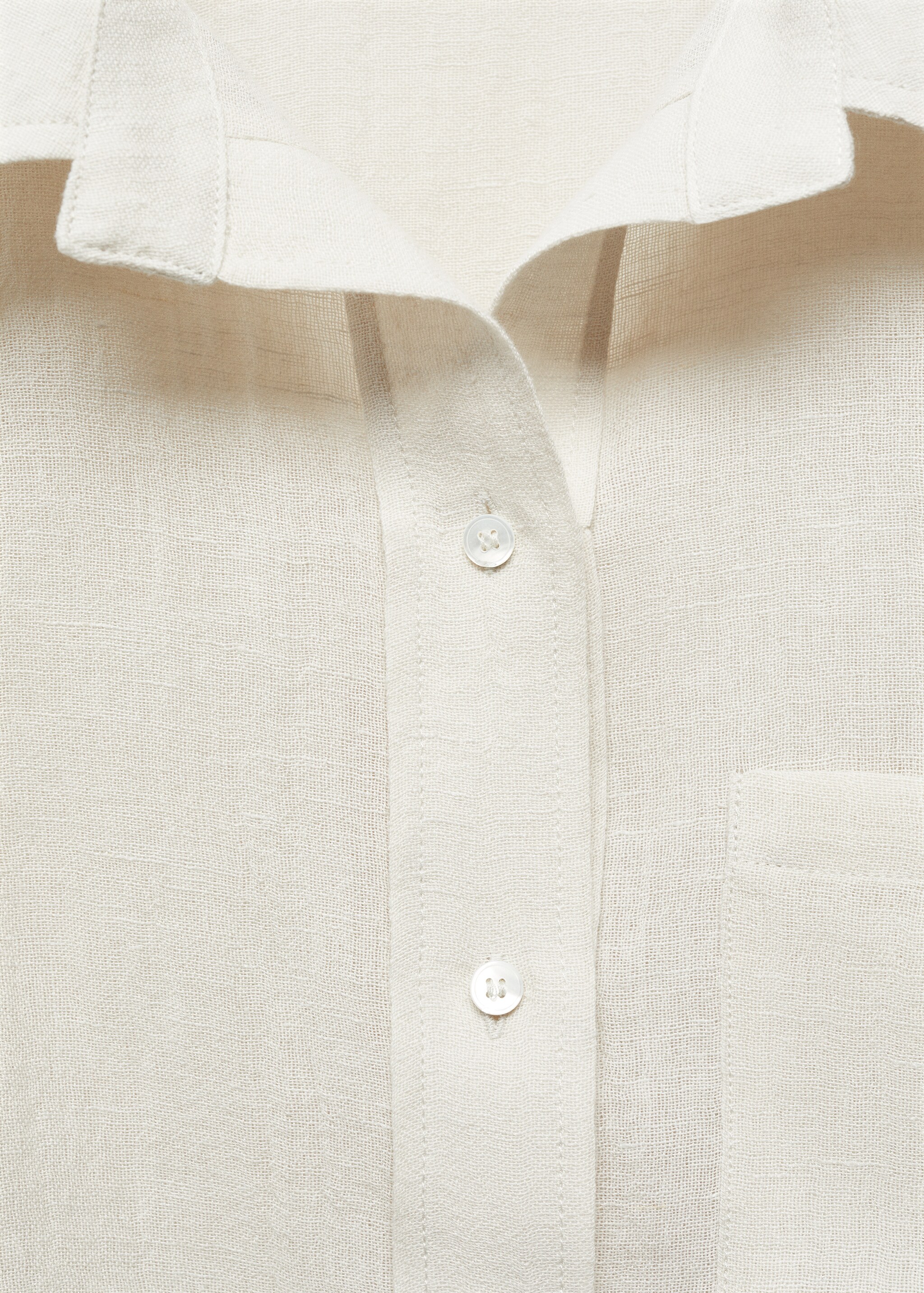 Linen shirt with draped detail - Details of the article 8