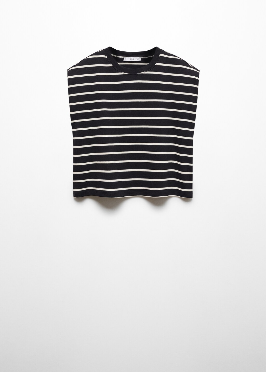 Shoulder pad stripped t shirt Women MANGO Gibraltar