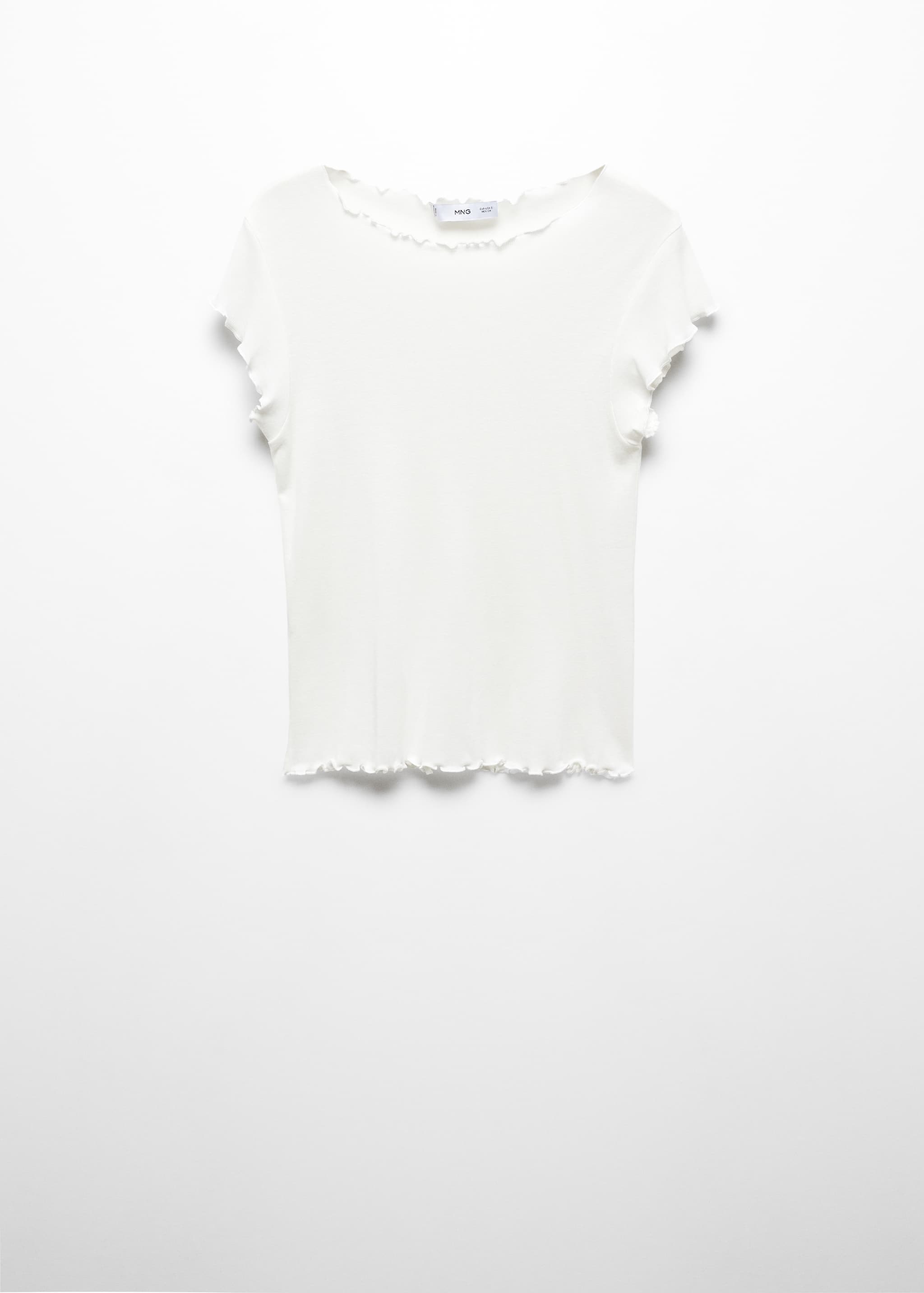 Modal t-shirt with scalloped ends - Article without model