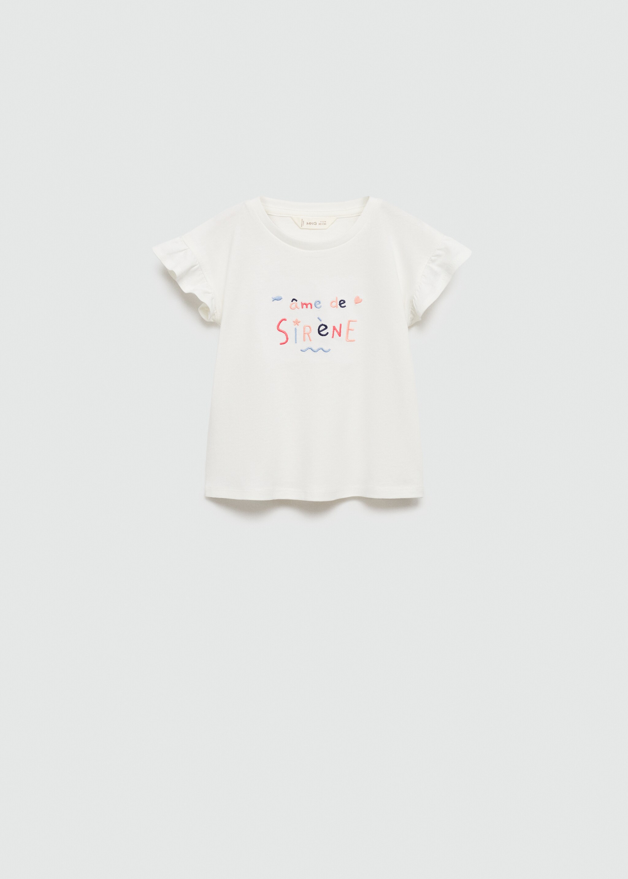 Embroidered message T-shirt - Article without model