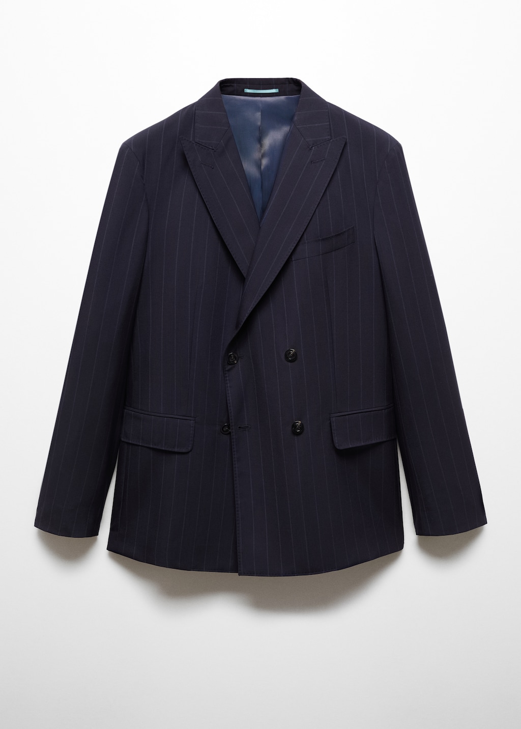Black pinstripe double breasted suit deals
