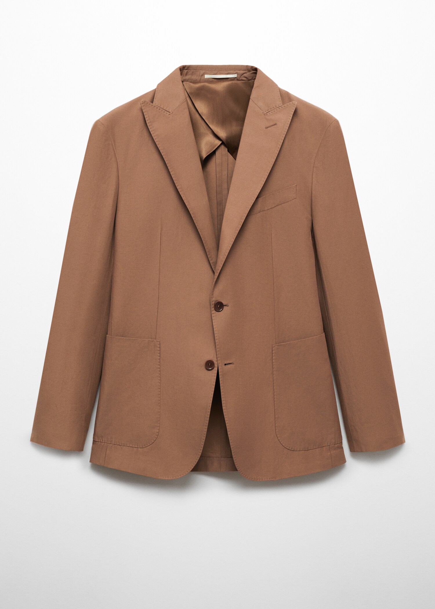 Slim-fit linen and cotton suit jacket - Article without model