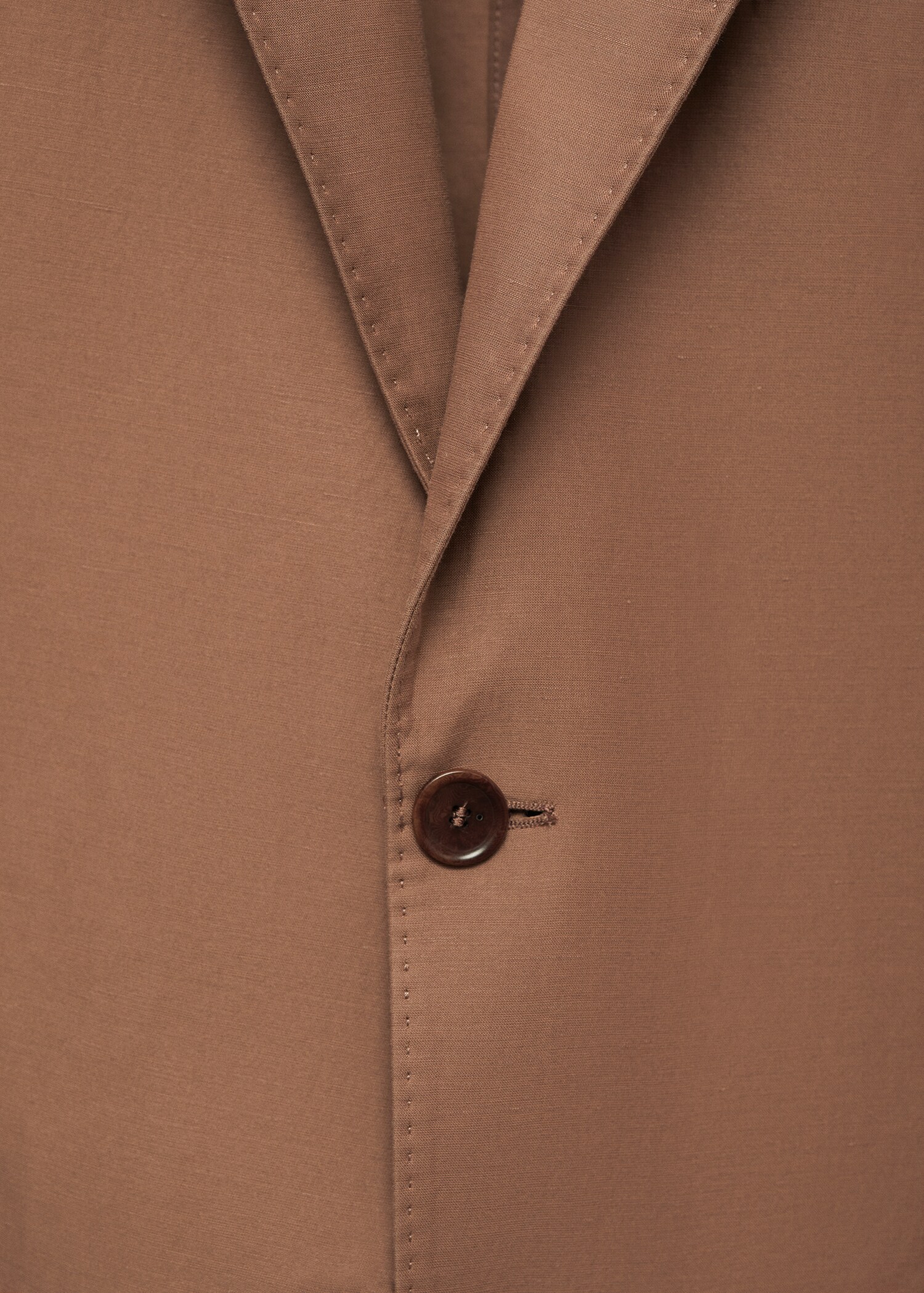 Slim-fit linen and cotton suit jacket - Details of the article 8