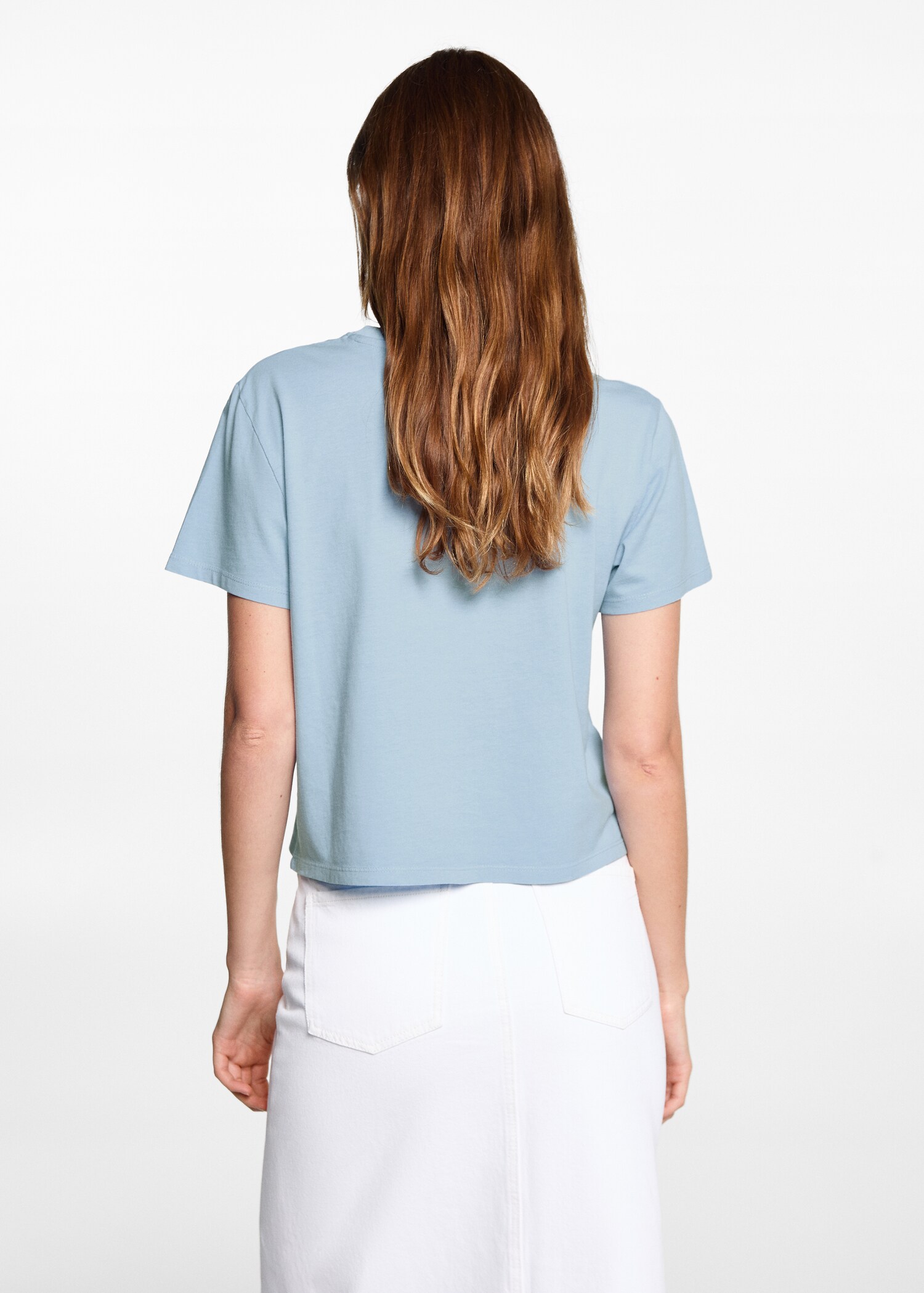 T-shirt coton détail brodé - Verso de l’article