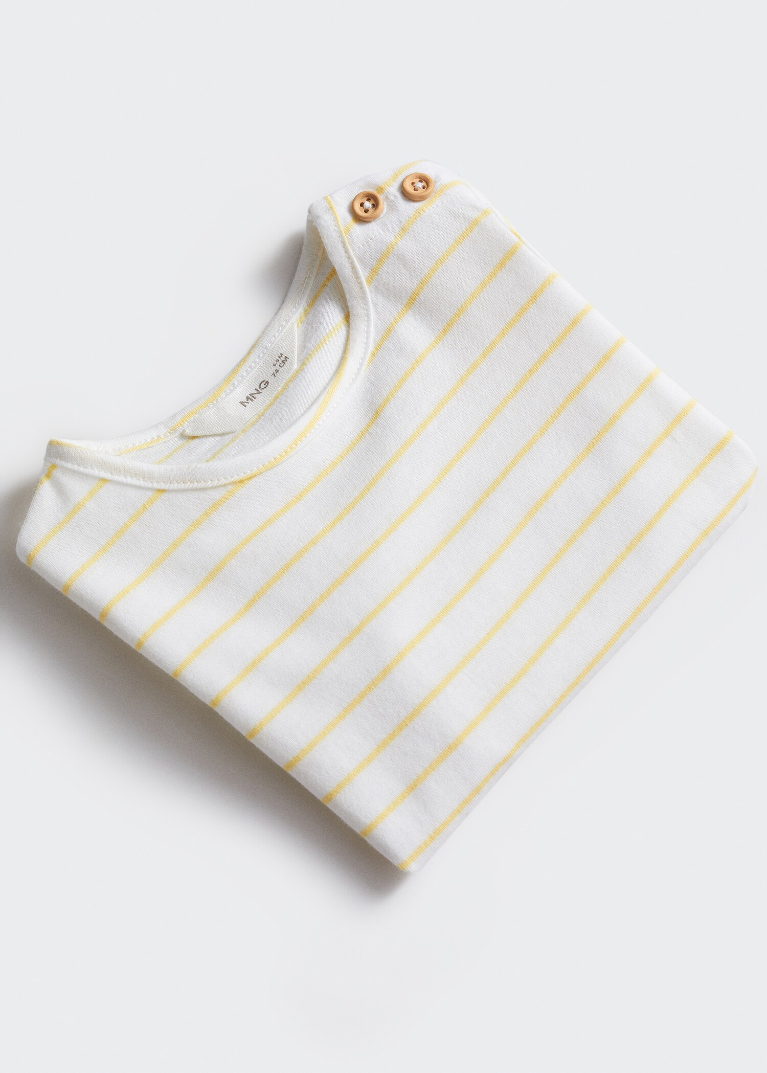 Buttoned striped T-shirt - Details of the article 0