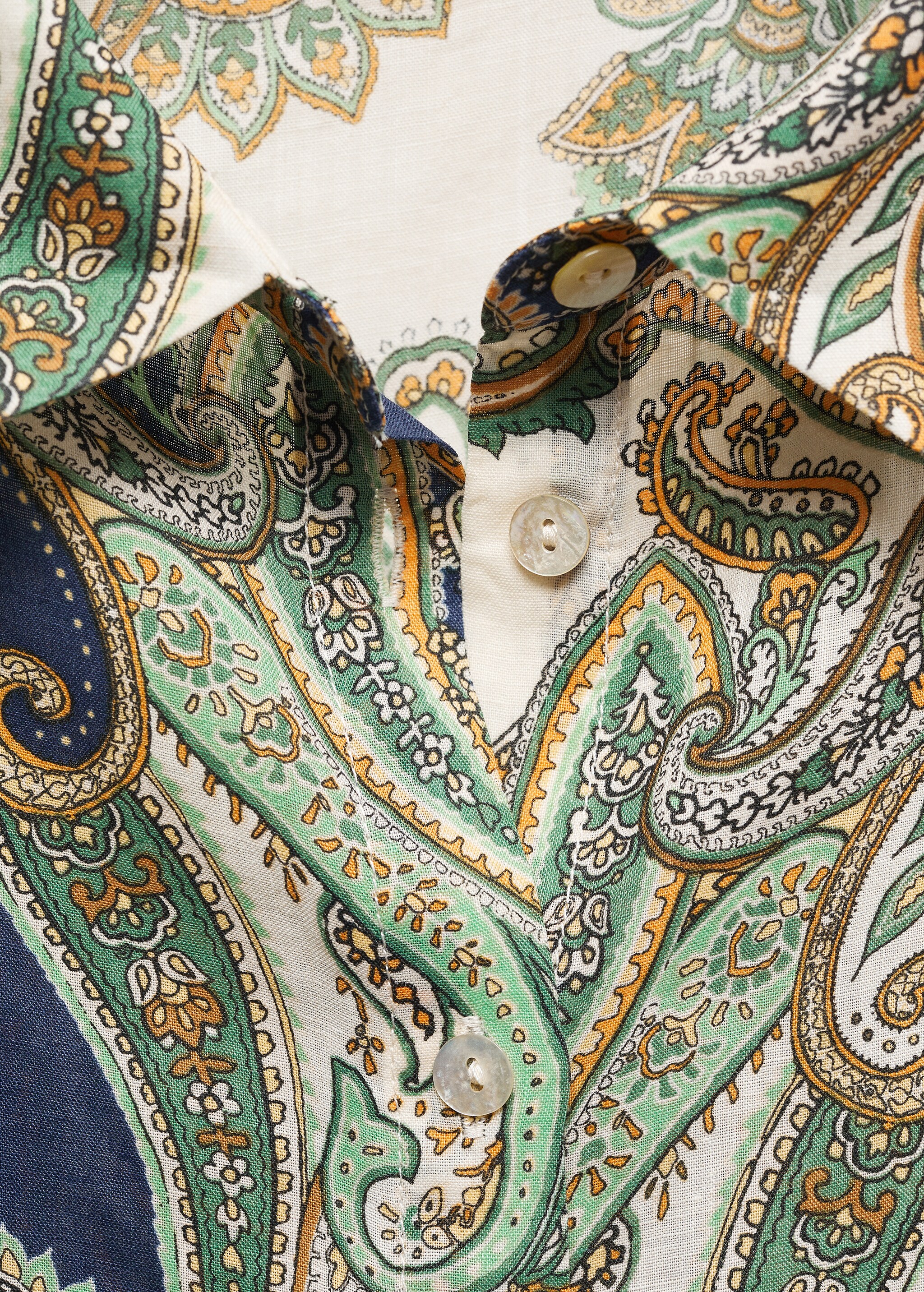 100% ramie printed shirt - Details of the article 8