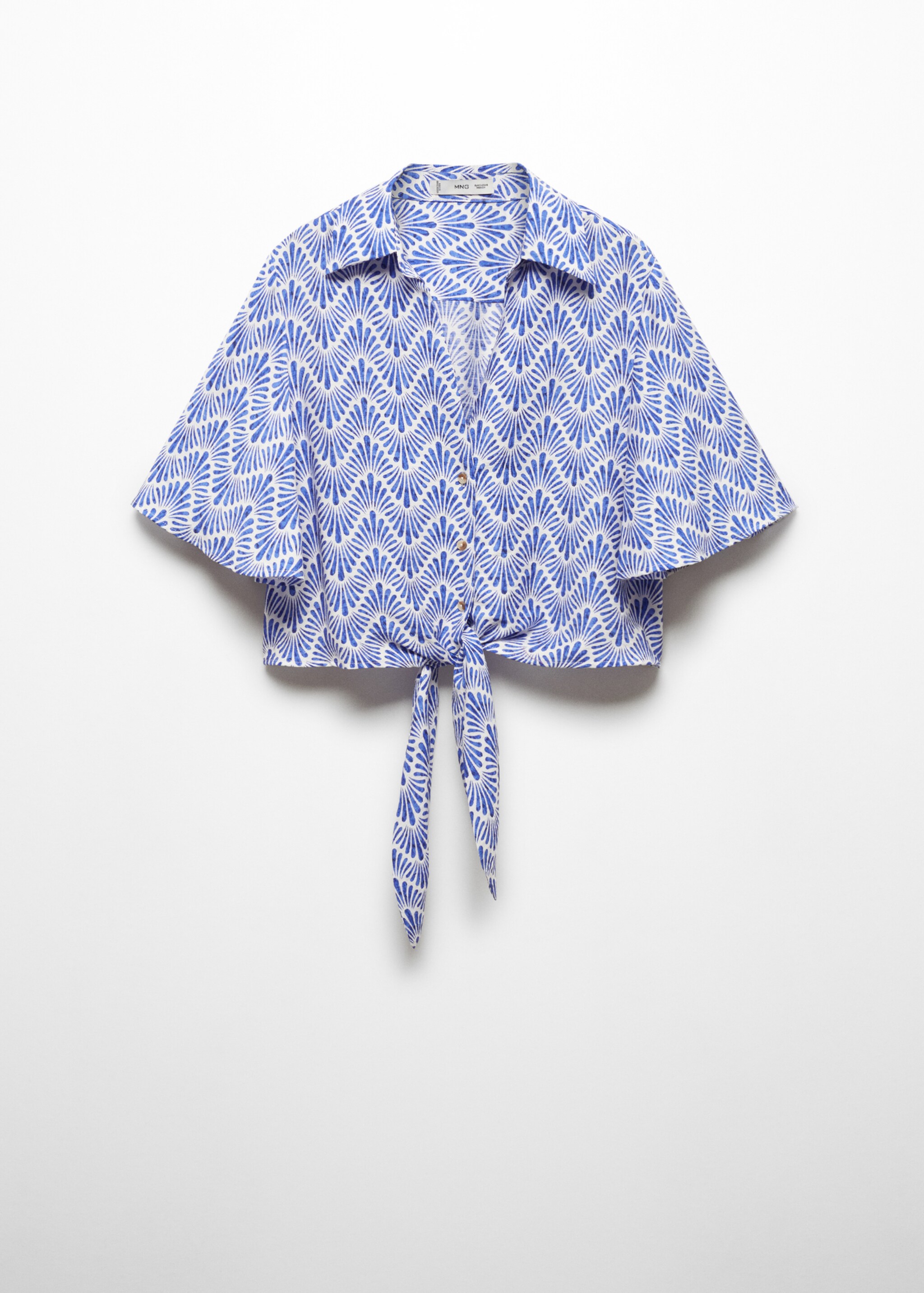 Knot printed shirt - Article without model, Blue. Ref: 67008645-00.