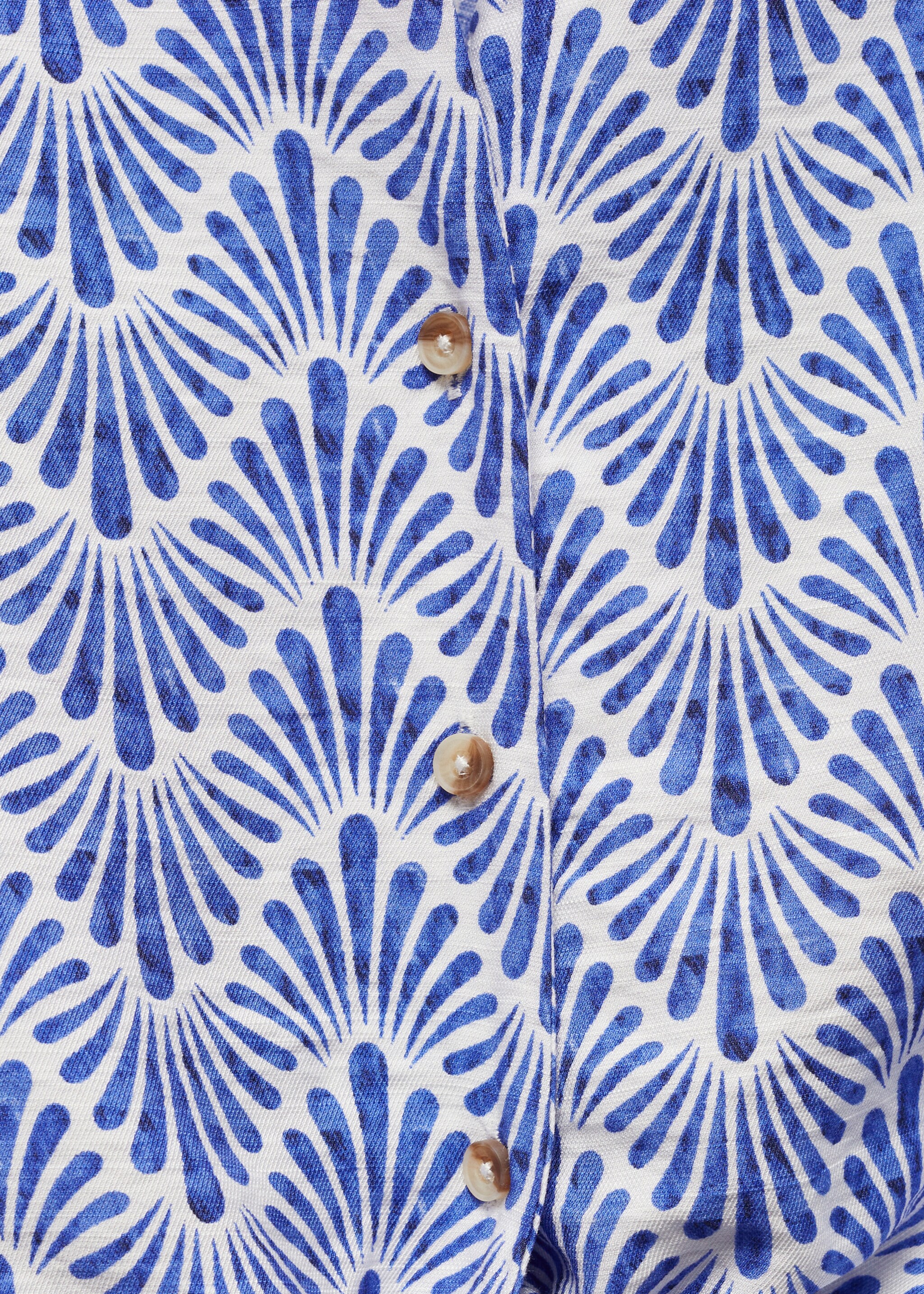 Knot printed shirt - Details of the article 8, Blue. Ref: 67008645-00.