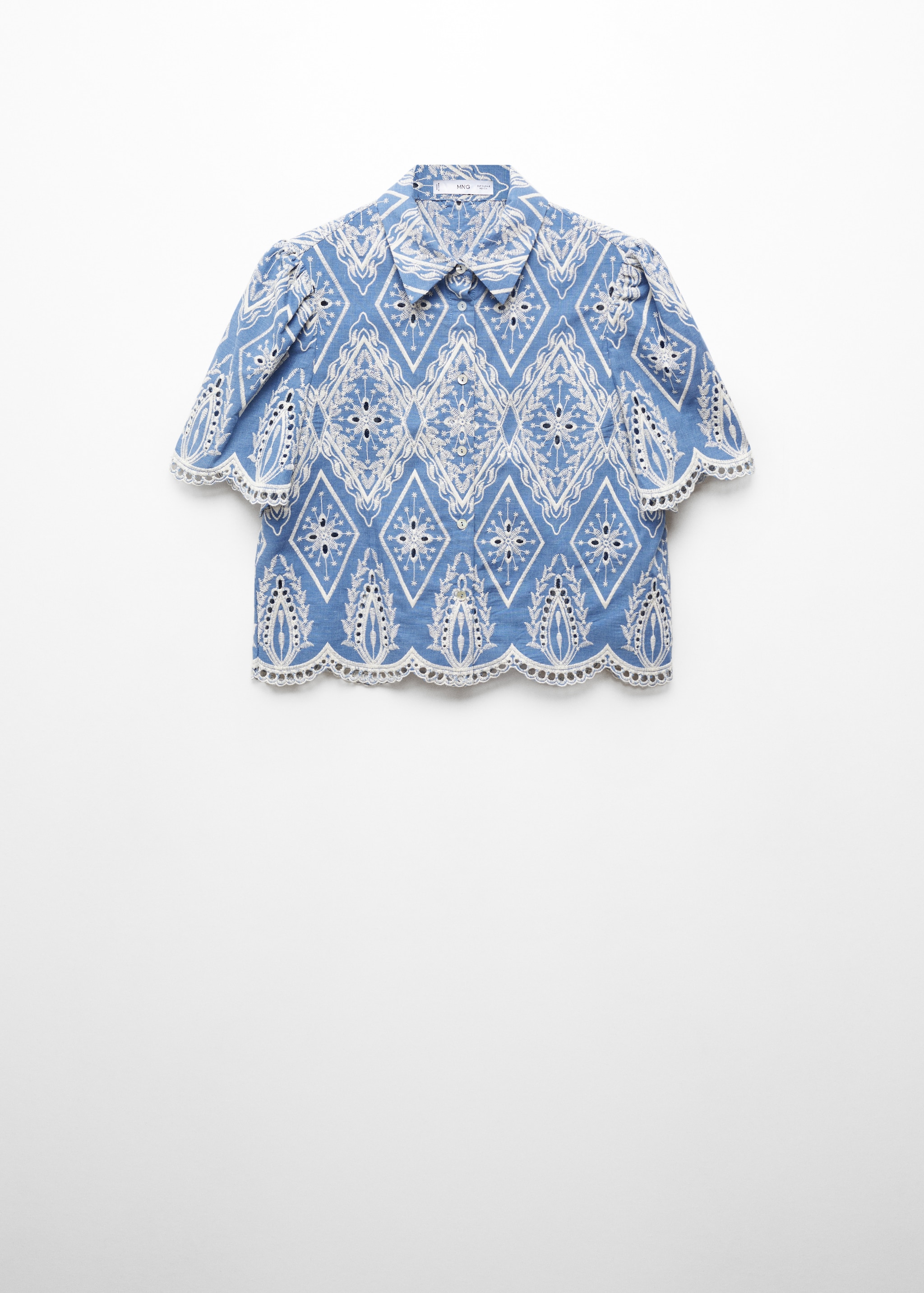 Embroidered openwork shirt - Article without model