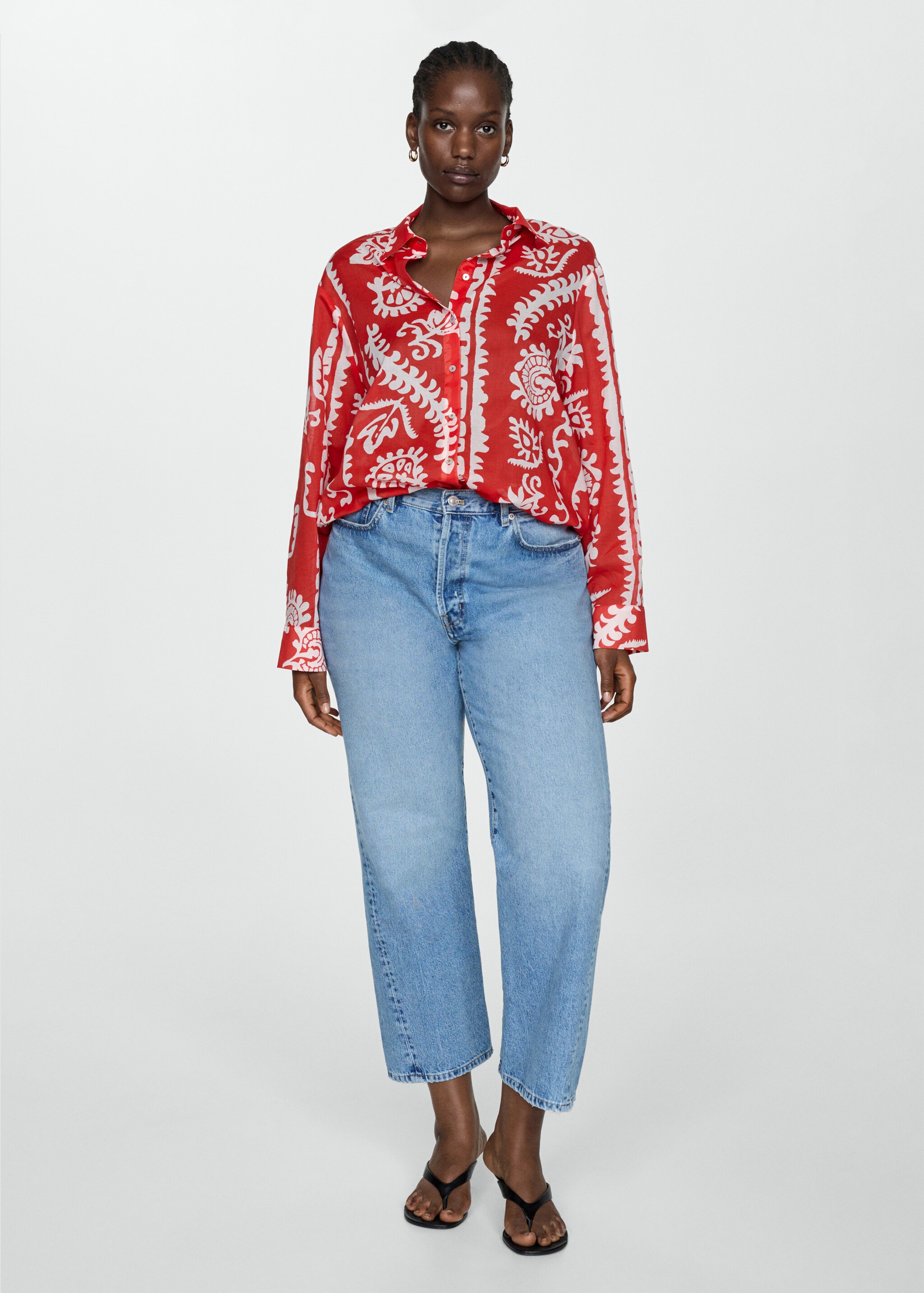 Printed oversize shirt - Details of the article 3