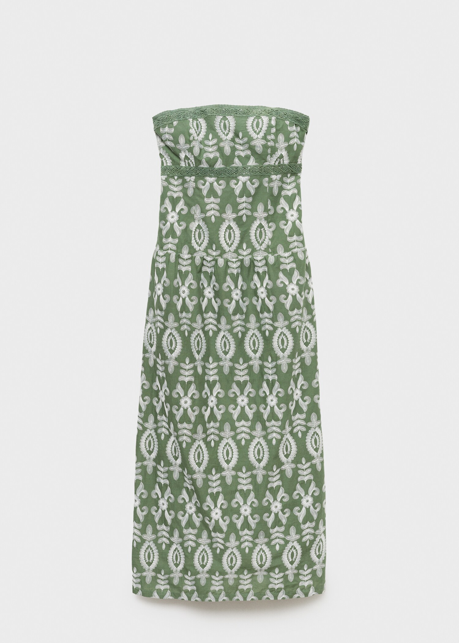 Strapless embroidered dress - Article without model