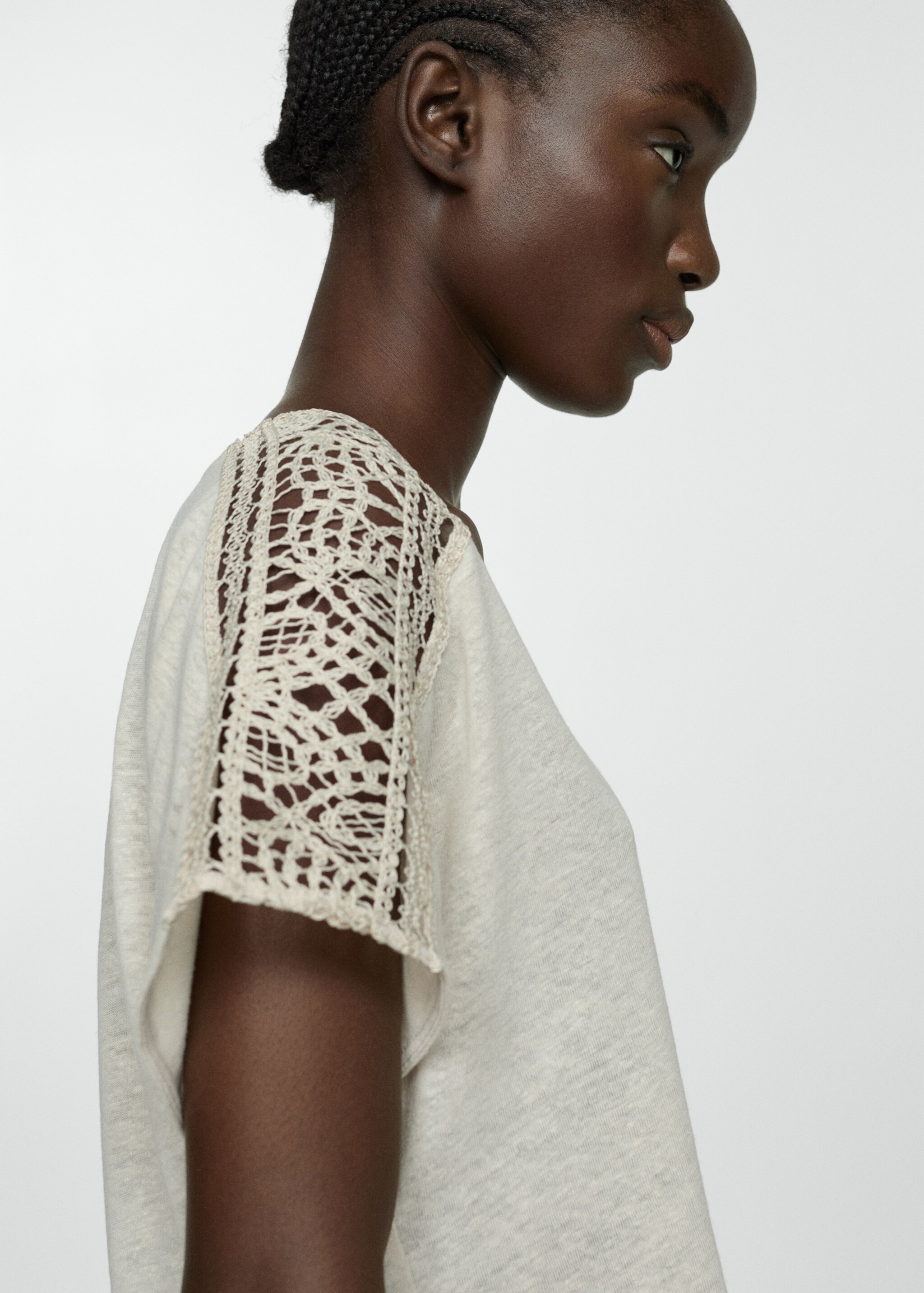 Openwork details T-shirt - Details of the article 1