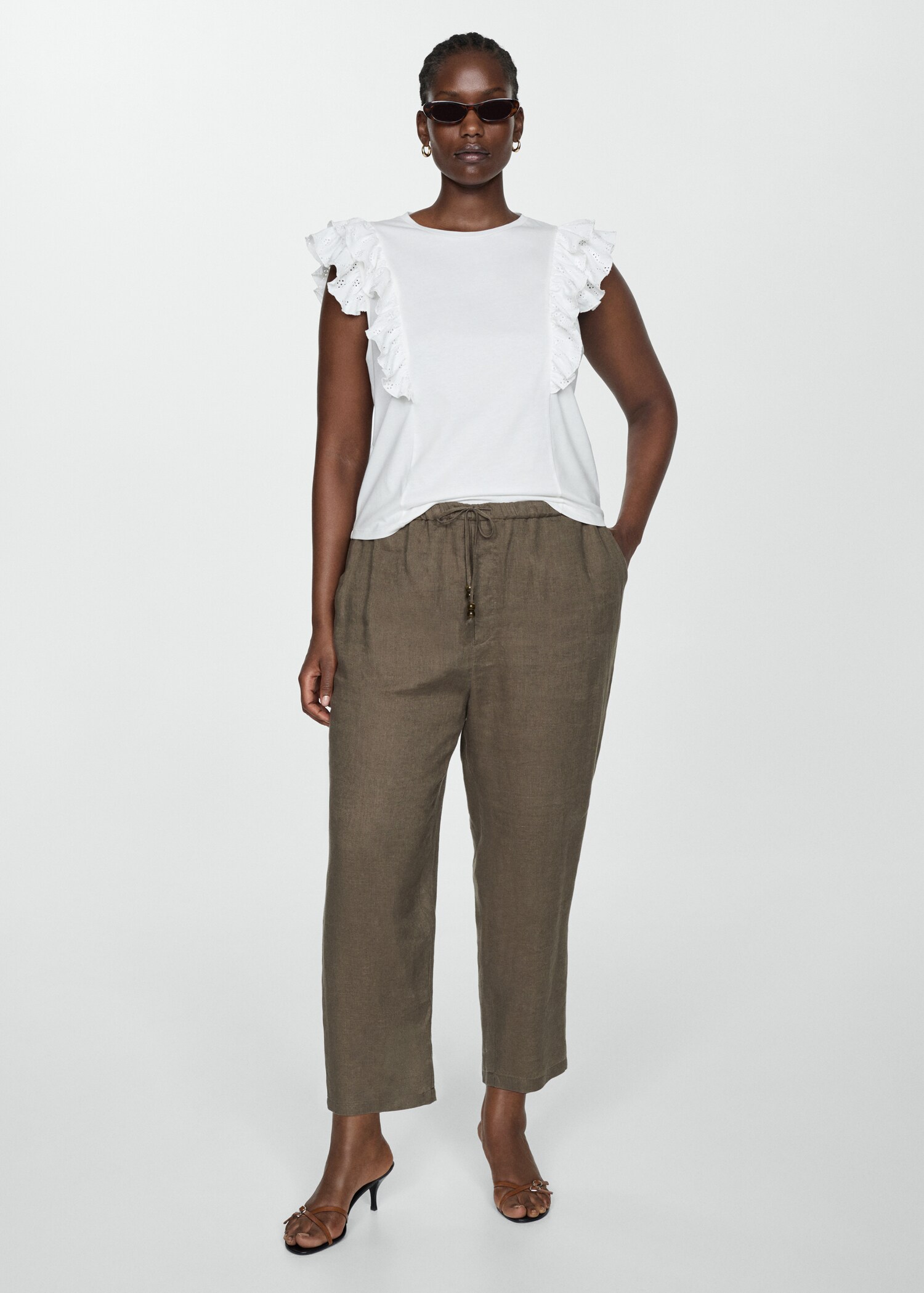 T-shirt en coton à volants - Détail de l'article 3