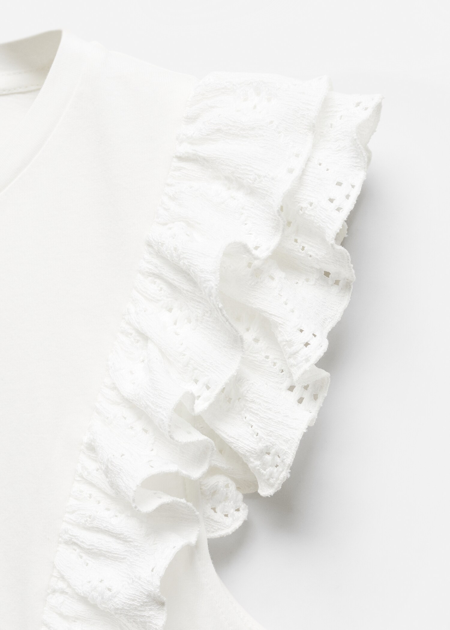 T-shirt en coton à volants - Détail de l'article 8