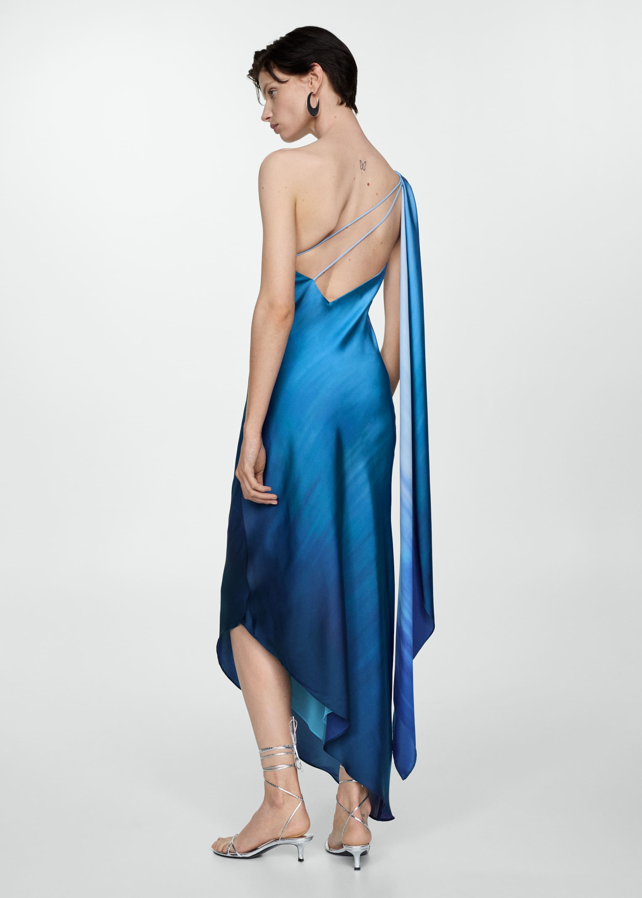 Asymmetrical gradient dress - Reverse of the article