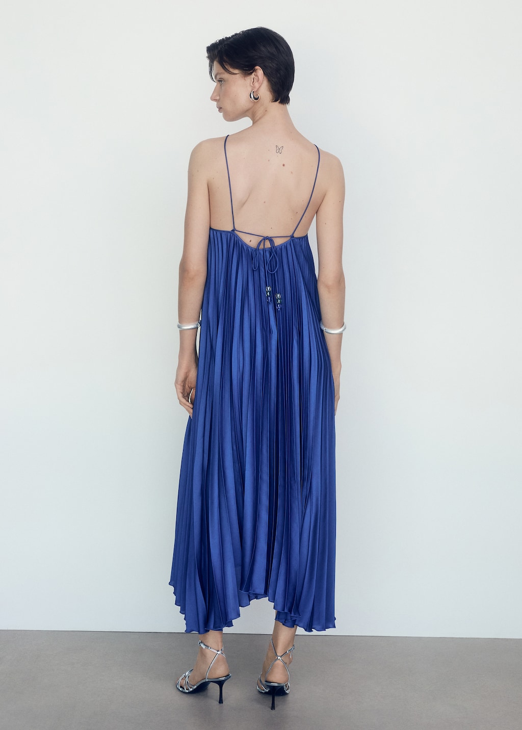 Mango robe bleu hotsell