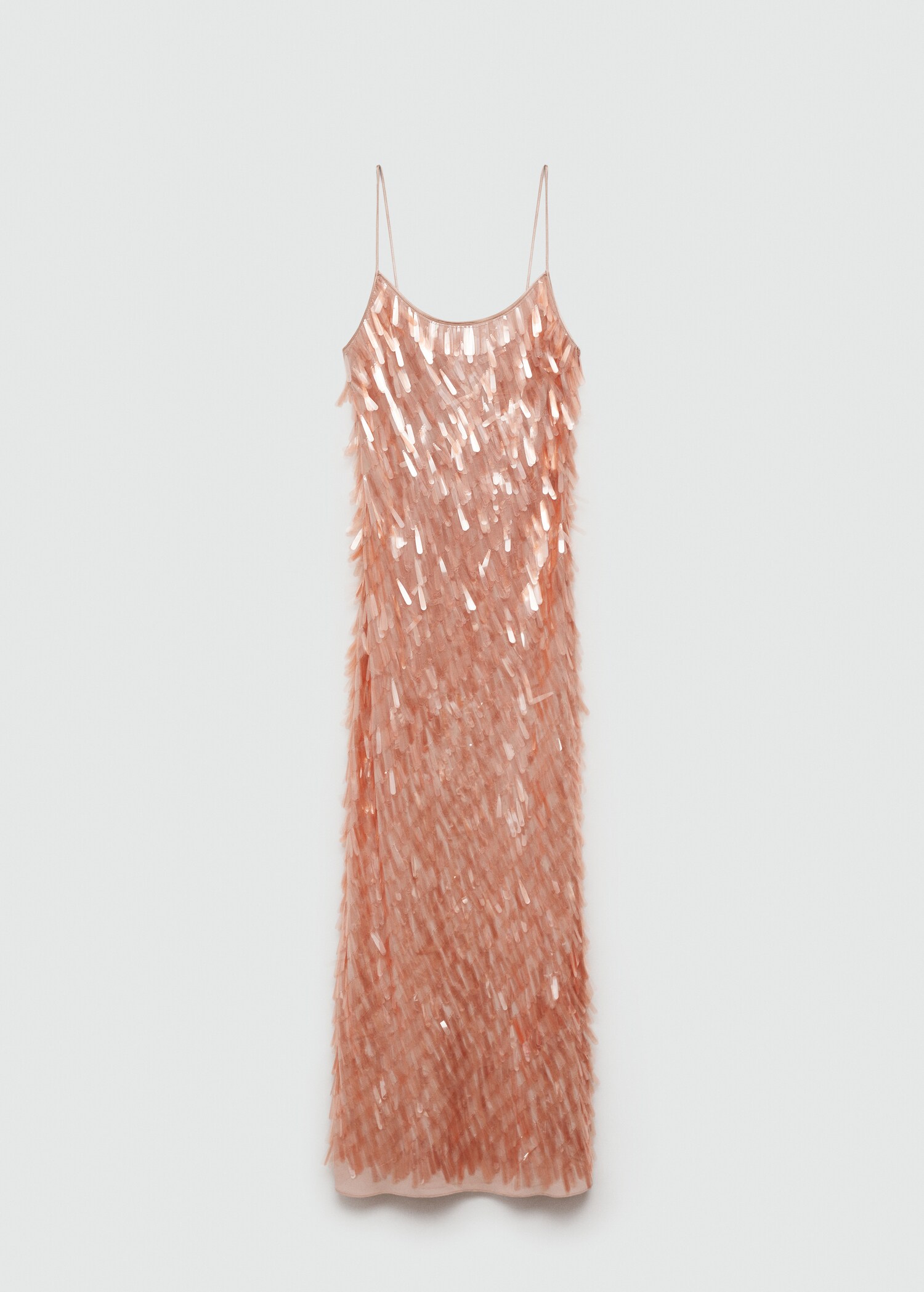 Lowcut teardrop sequinned dress Woman MANGO USA