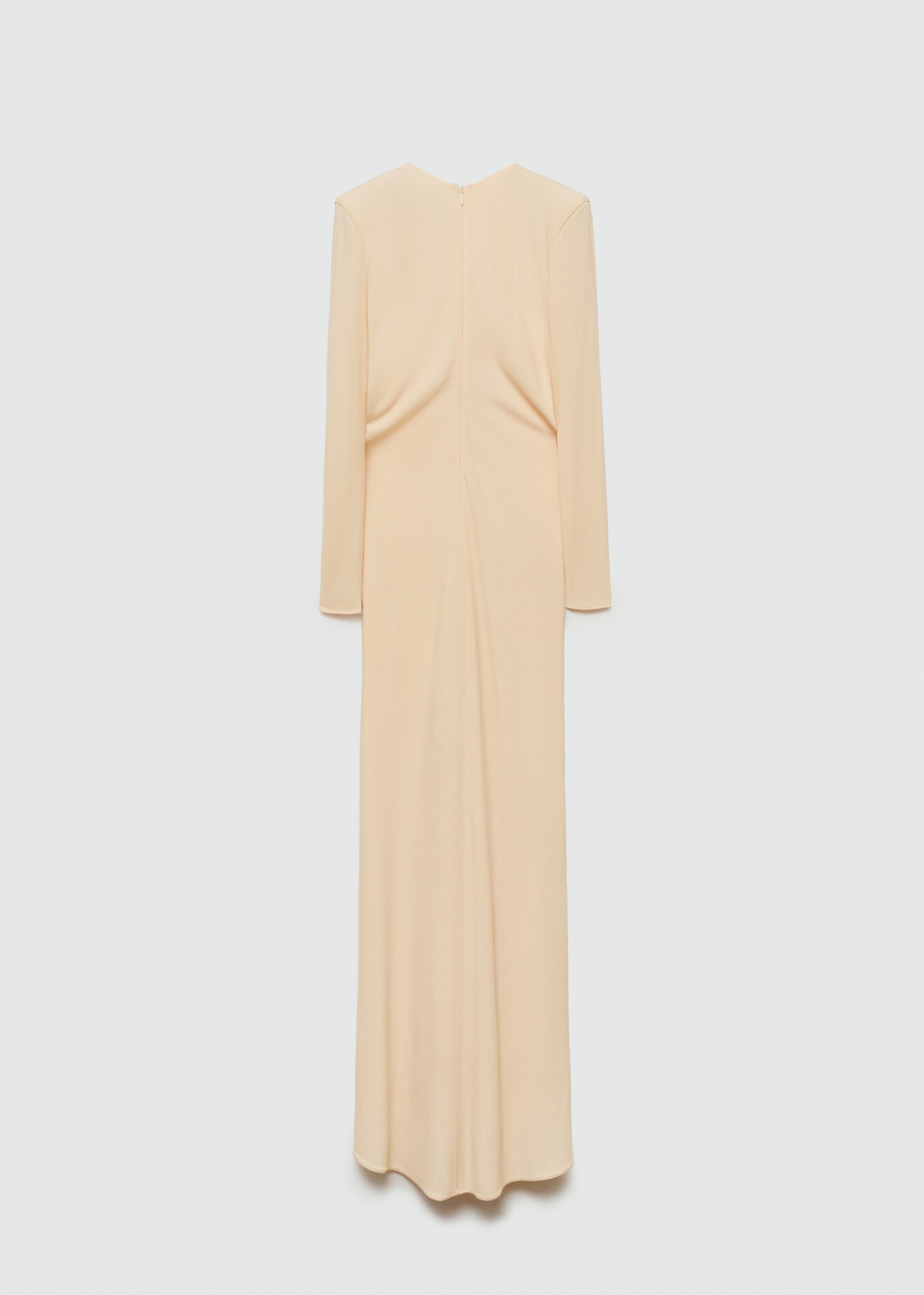 Hoop dress with gathered opening - Reverse of the article, Ecru. Ref: 67009248-00.