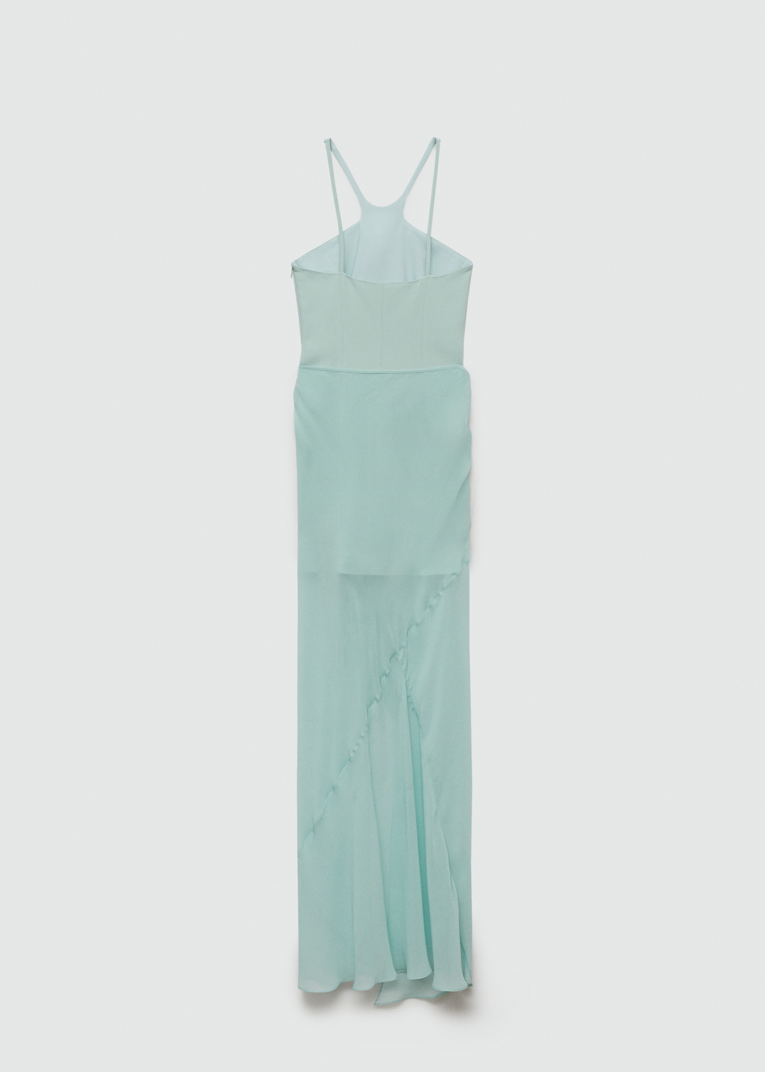 Semi-transparent skirt dress with brooch - Reverse of the article