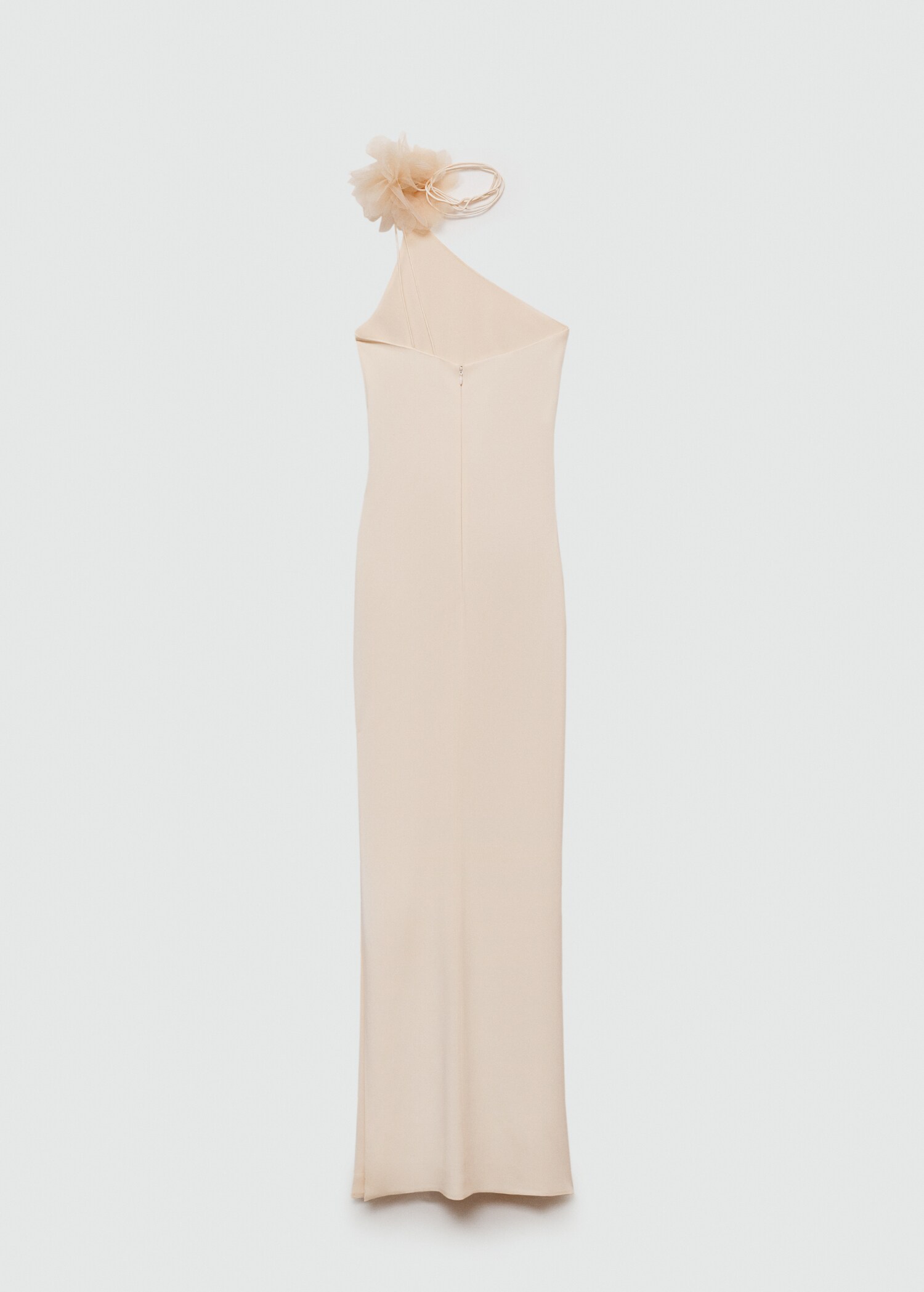Asymmetrical dress with flower detail - Reverse of the article