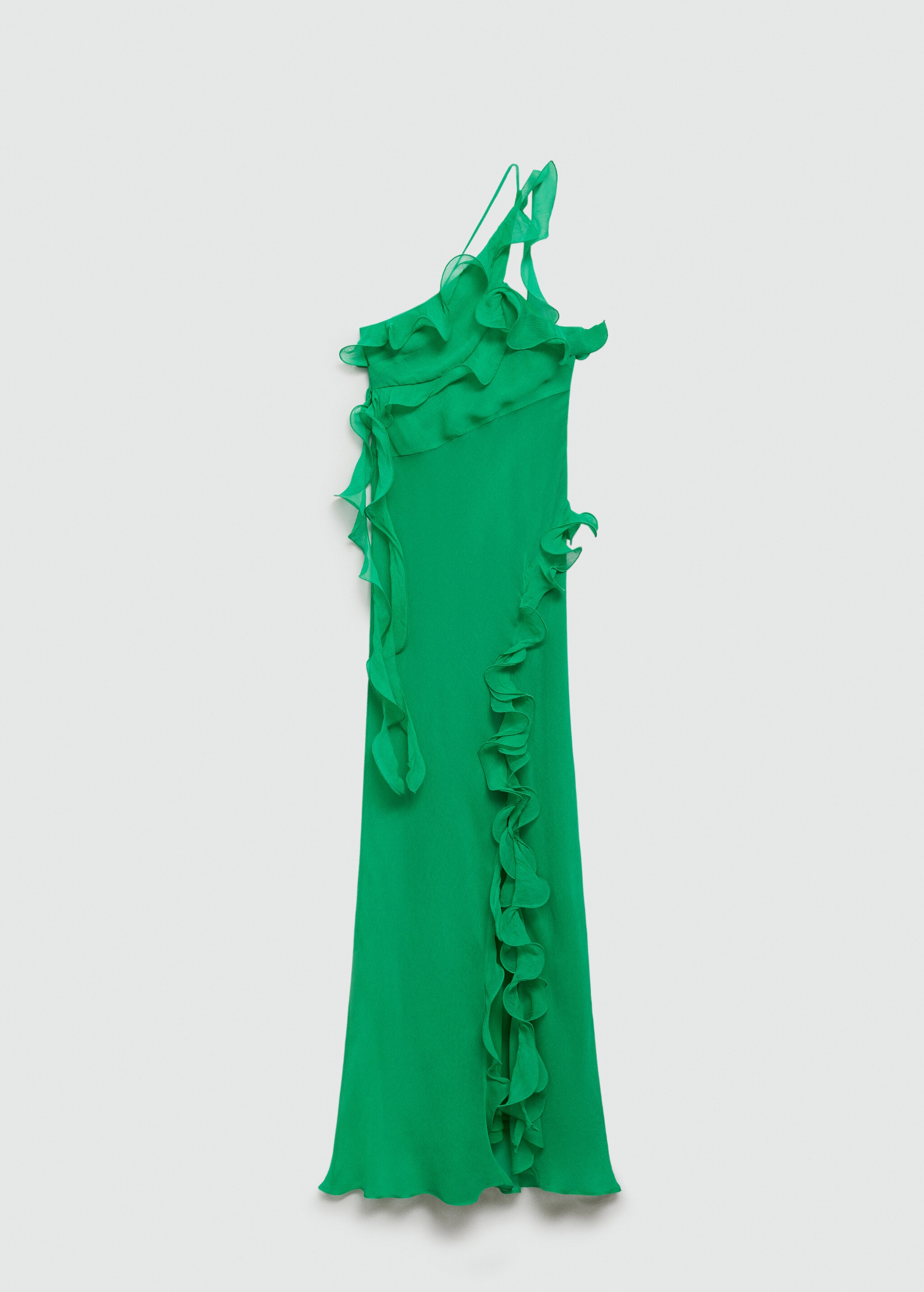 Asymmetrisches Kleid mit Volant - Artikel ohne Model