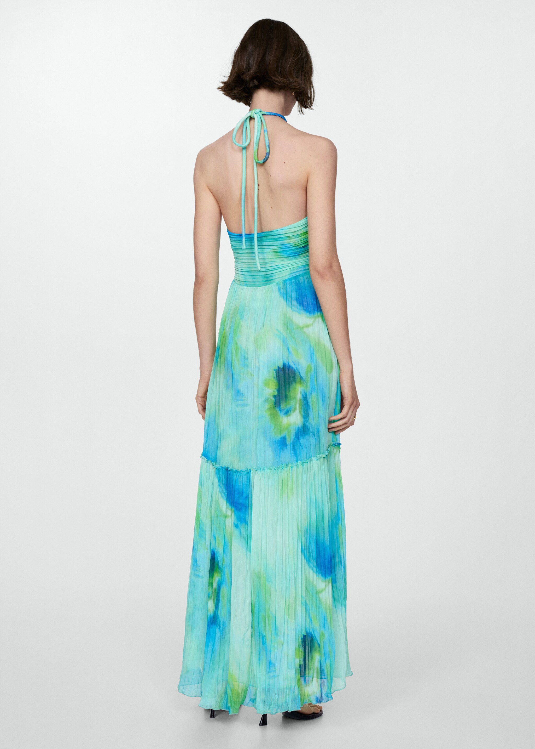Printed halter gown - Reverse of the article