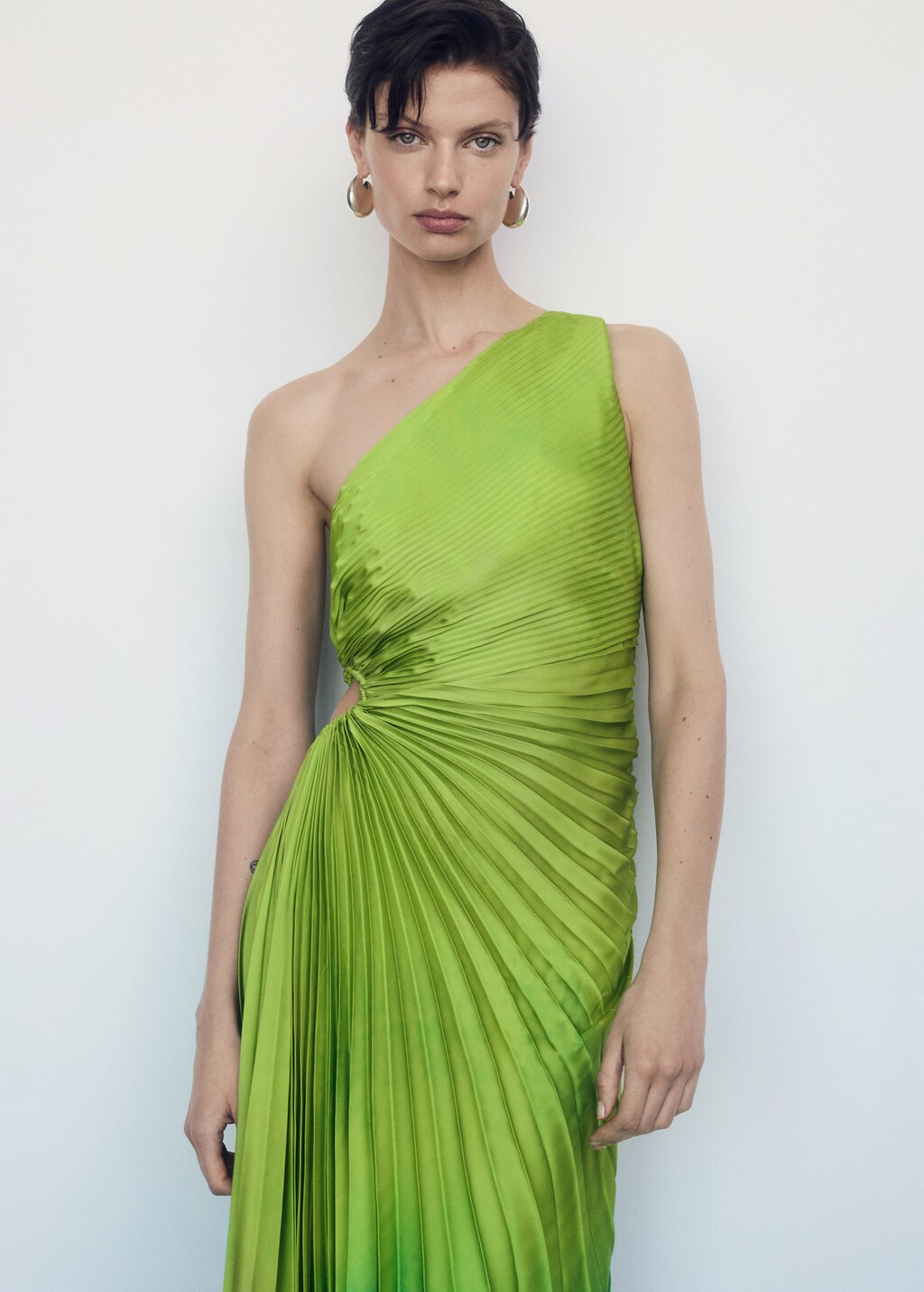 2 In 1 Asymmetrical Pleated Dress Women main image 1