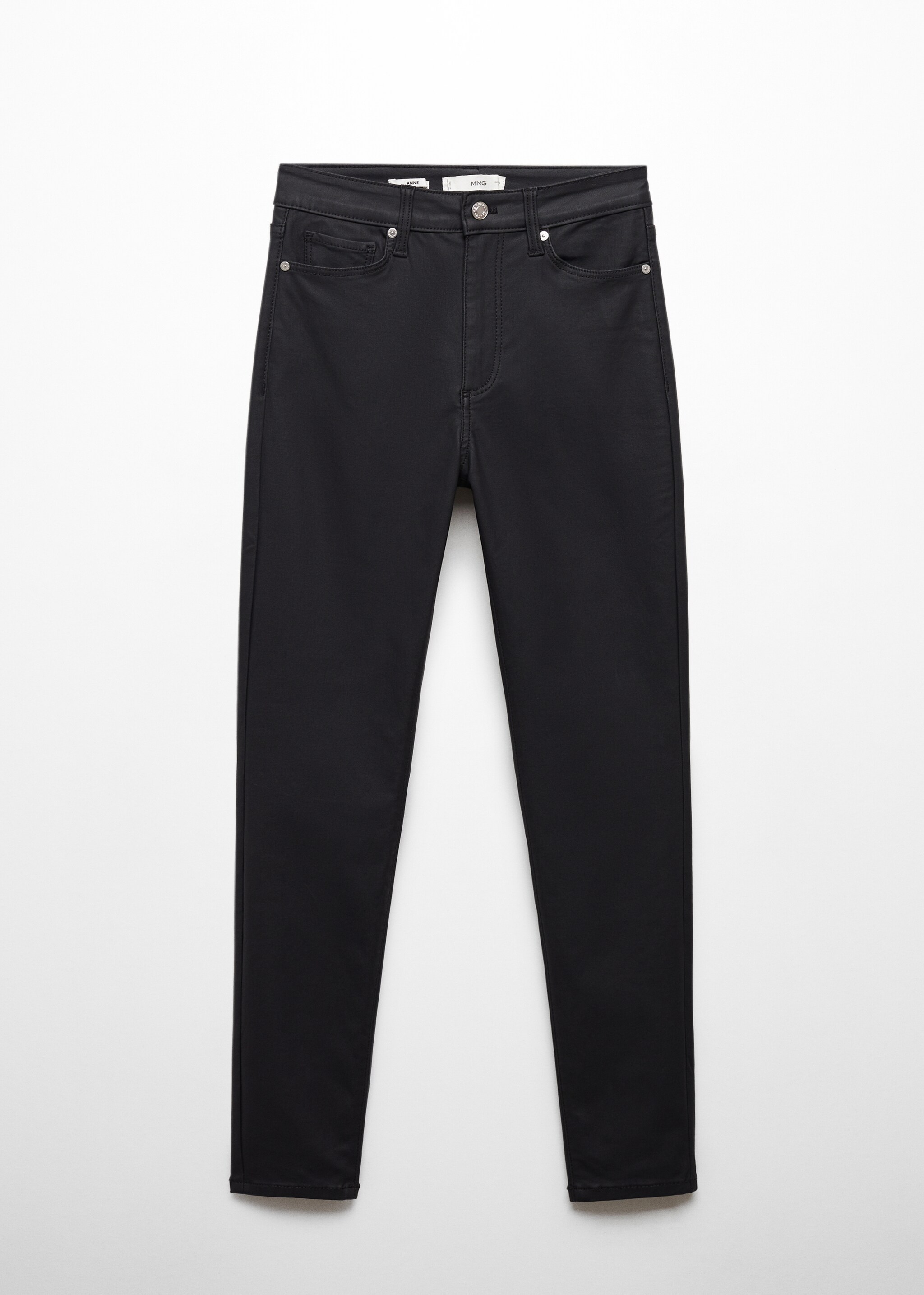 Вощеные джинсы-скинни с высокой талией - Изделие без модели