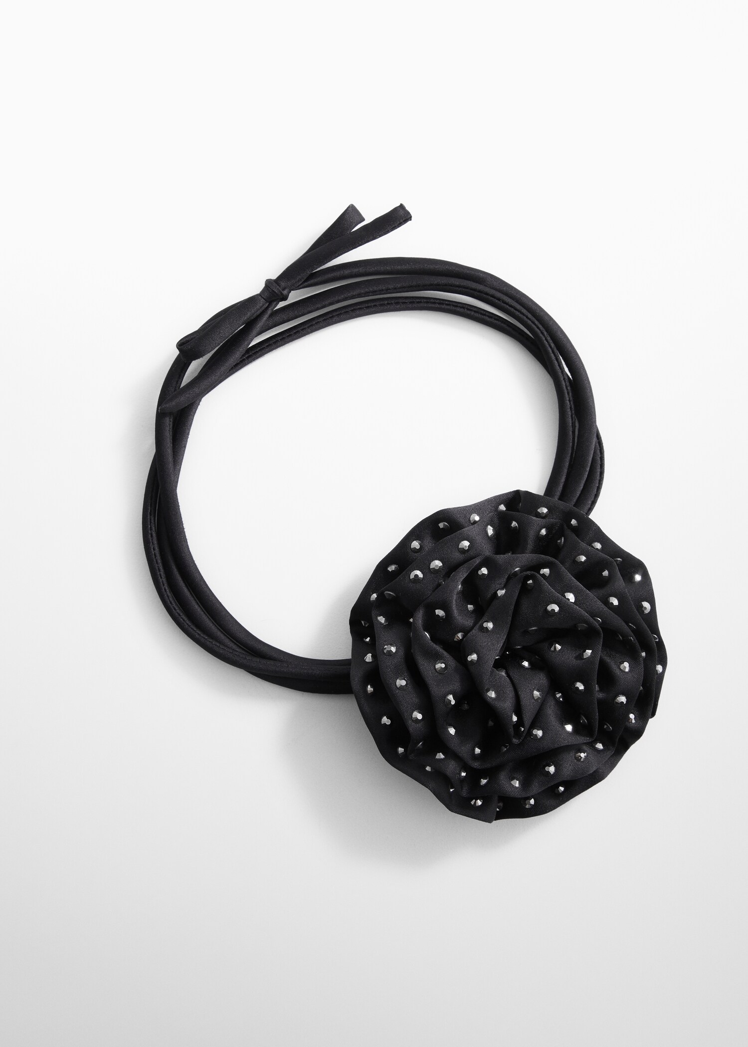 Choker z dużym kwiatem - Artykuł bez modela/modelki
