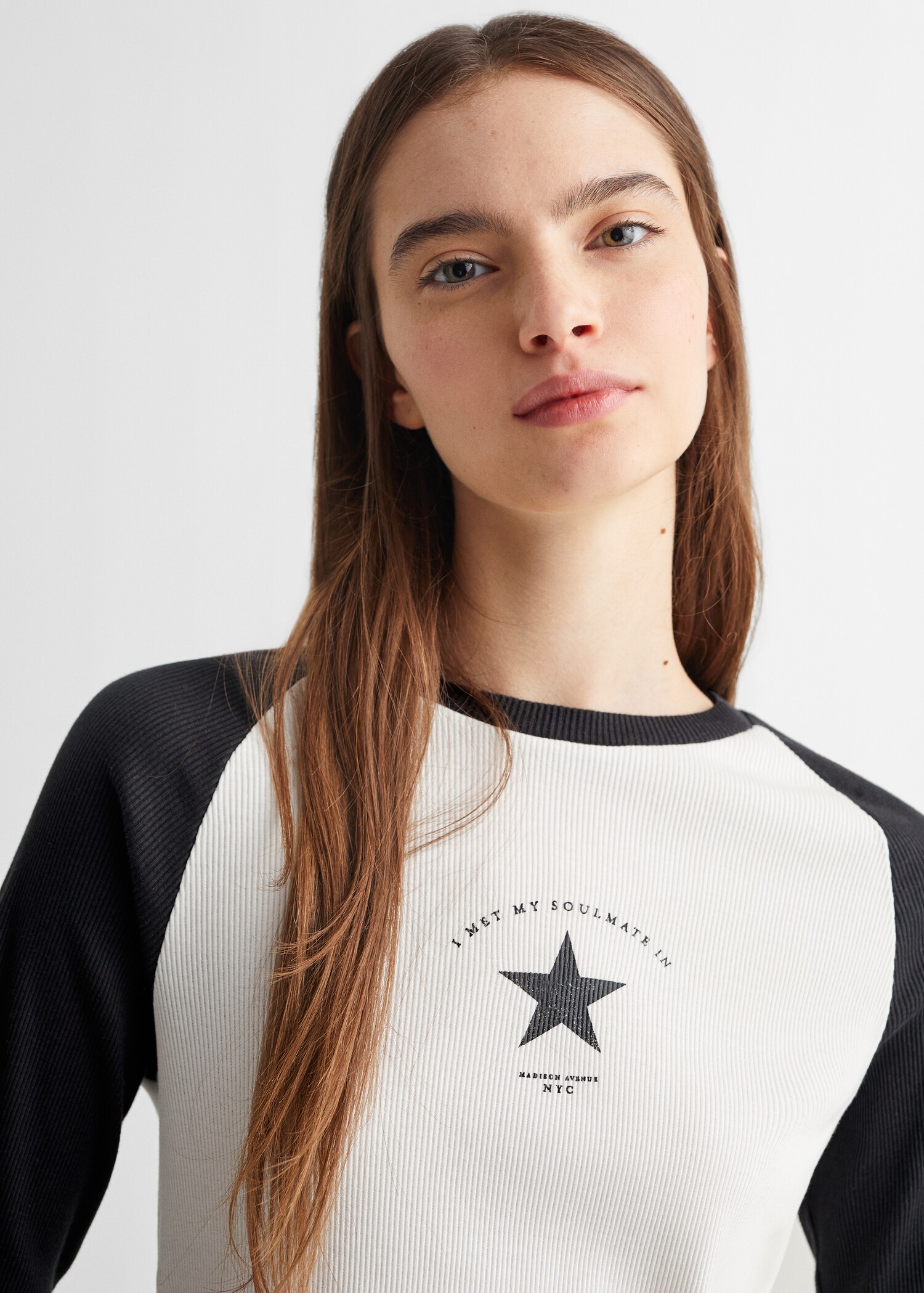 Message ribbed T-shirt - Details of the article 1