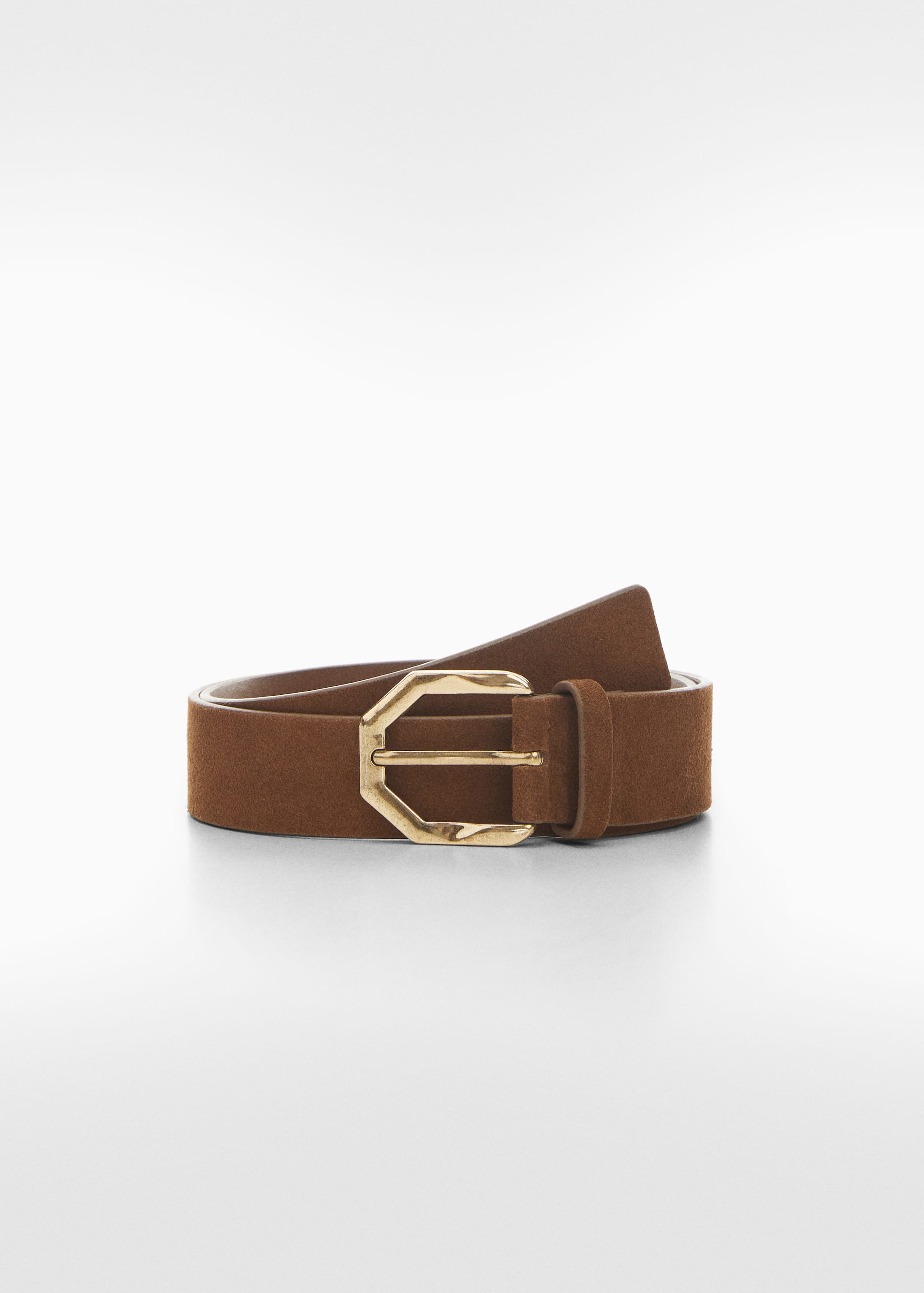 Irregular buckle leather belt - Article without model