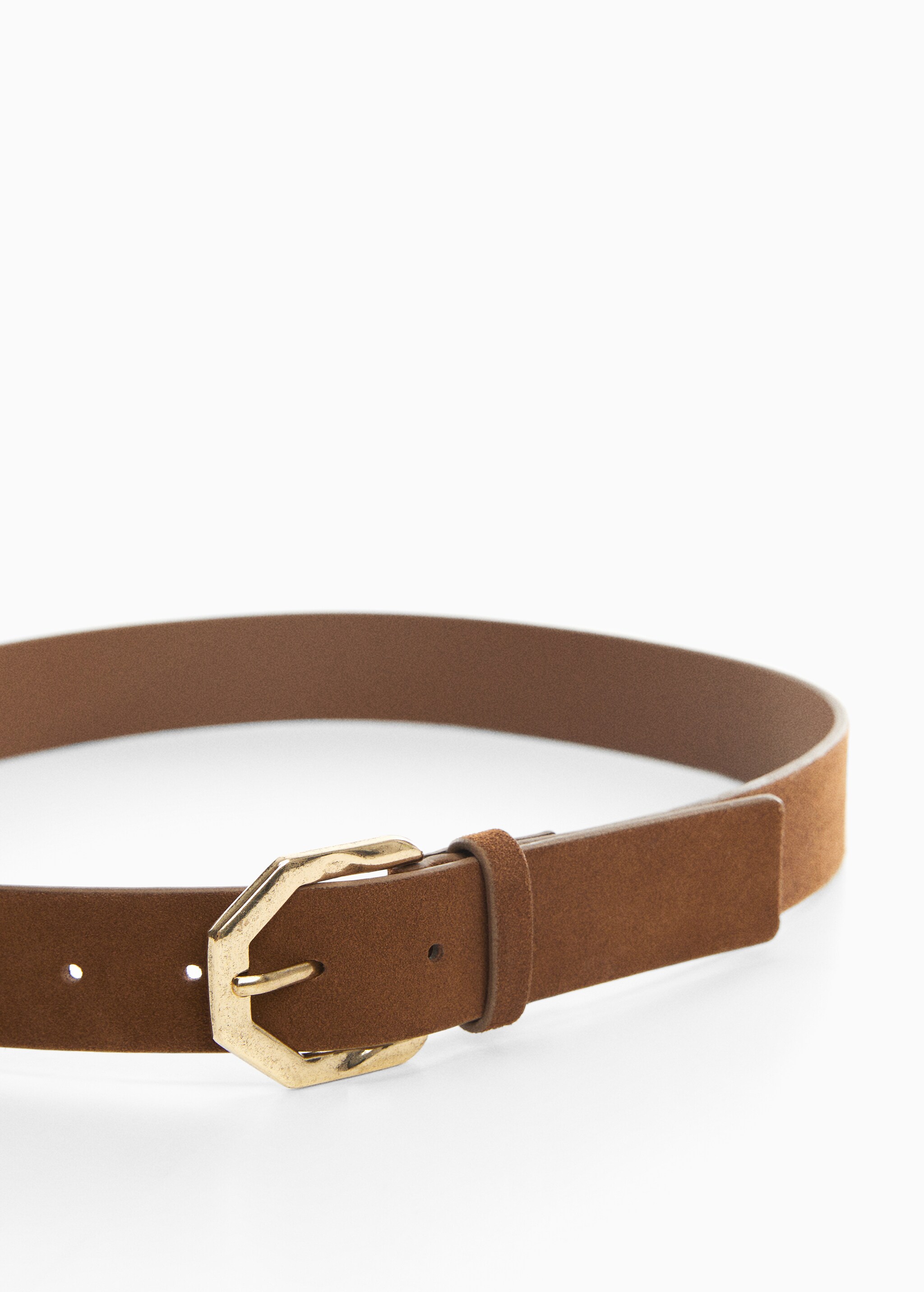 Irregular buckle leather belt - Details of the article 1