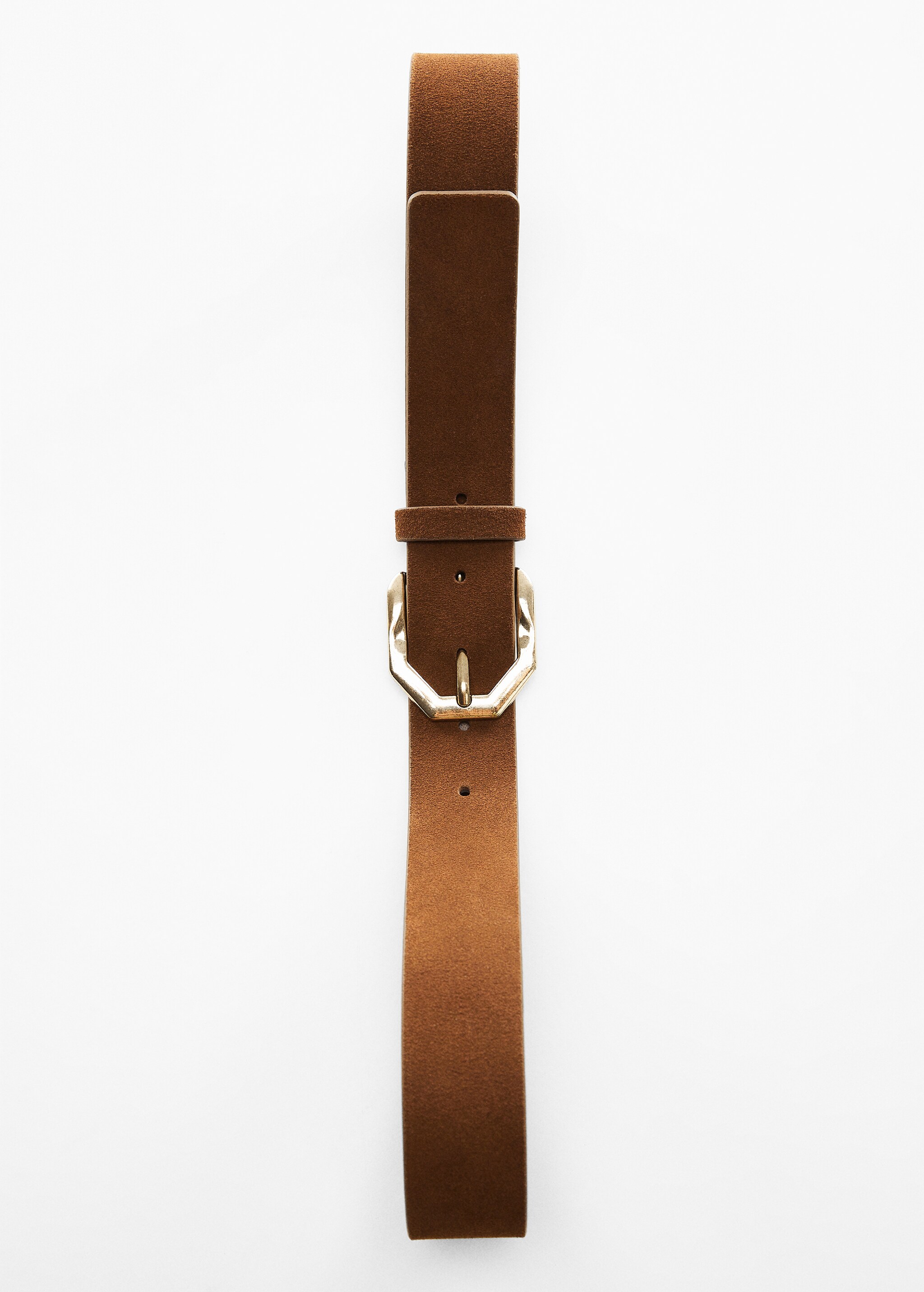 Irregular buckle leather belt - Details of the article 5