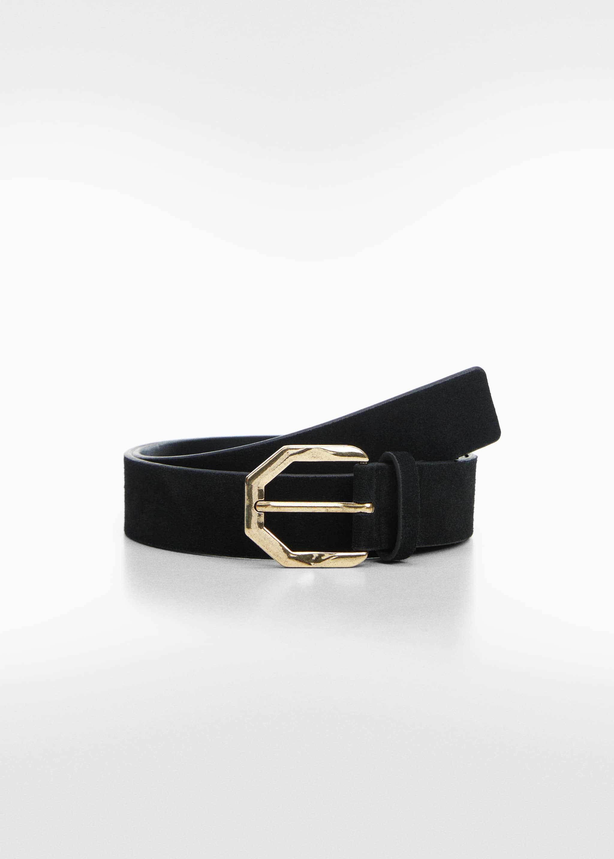 Irregular buckle leather belt - Article without model