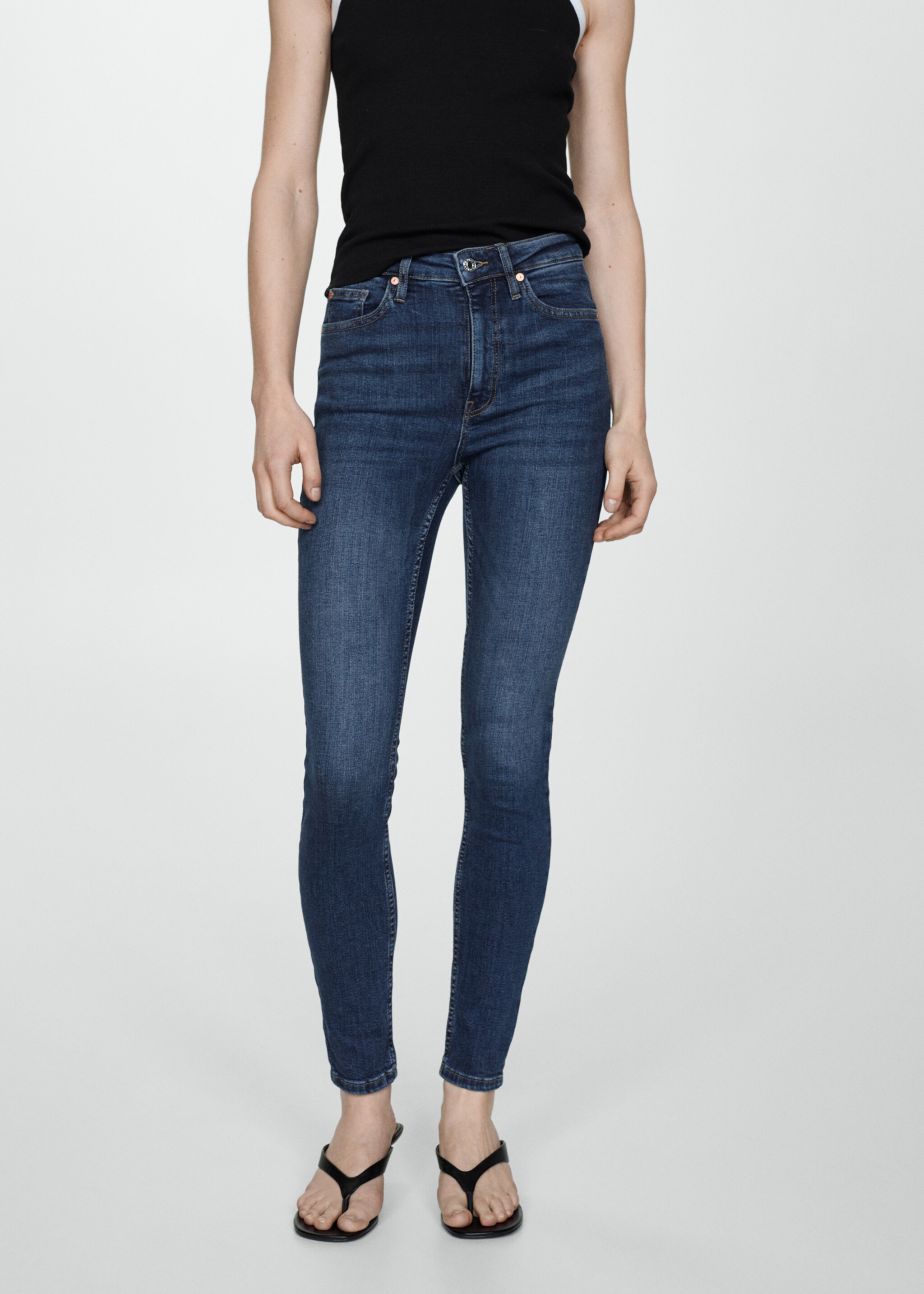 High-rise skinny jeans - Medium plane, Dark Blue. Ref: 67010290-00.